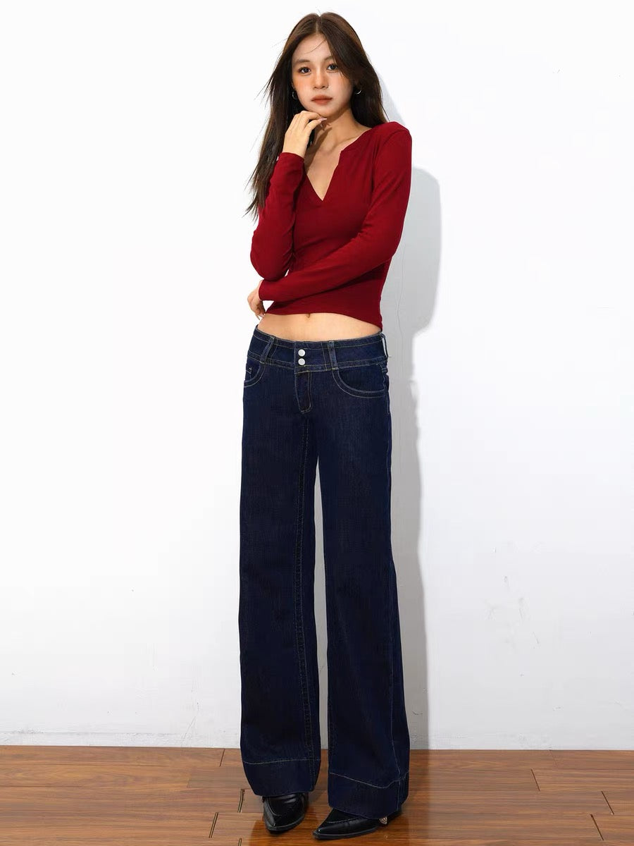 Dark Navy Low Waist Jeans