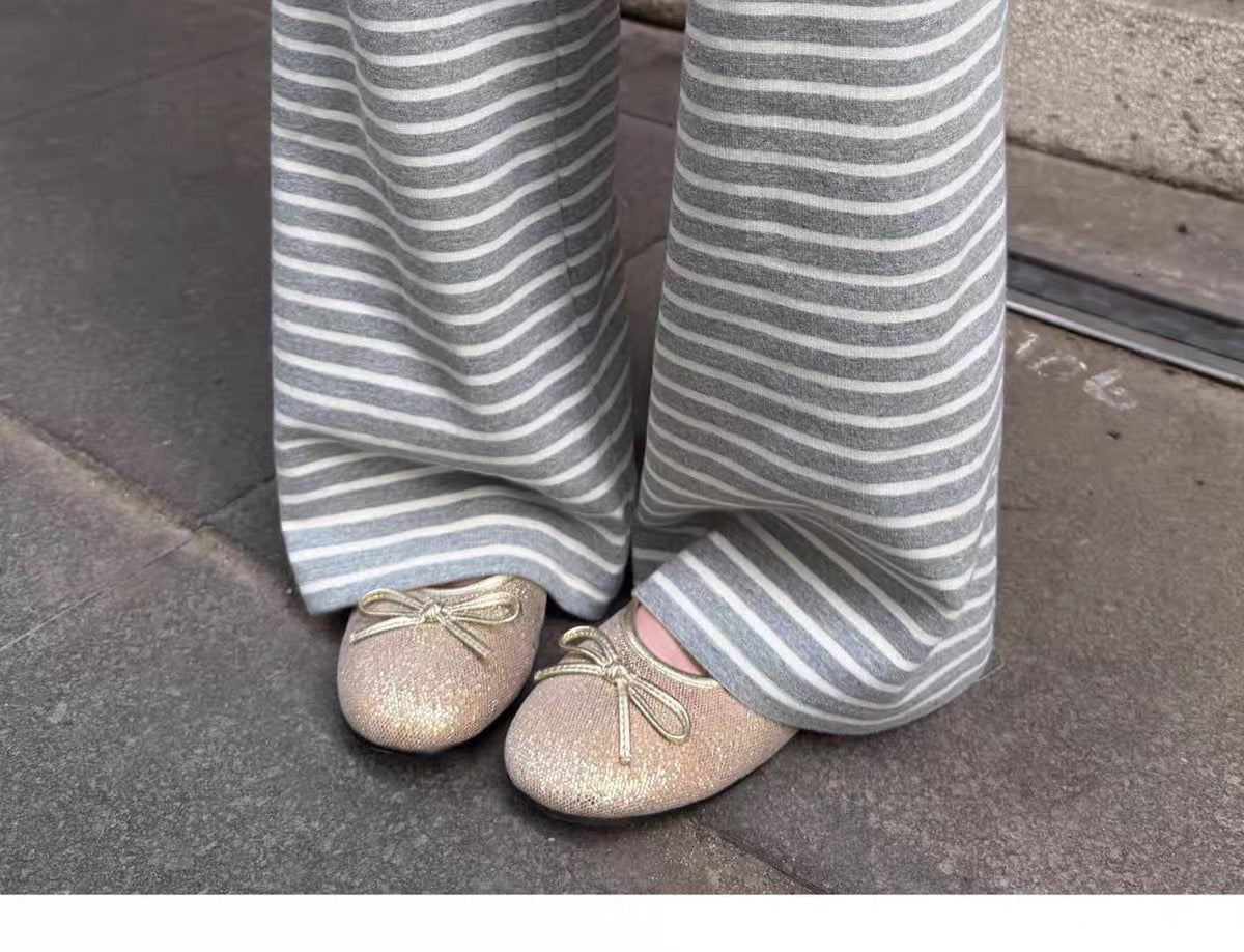AUD Gray Striped Lounge Pants