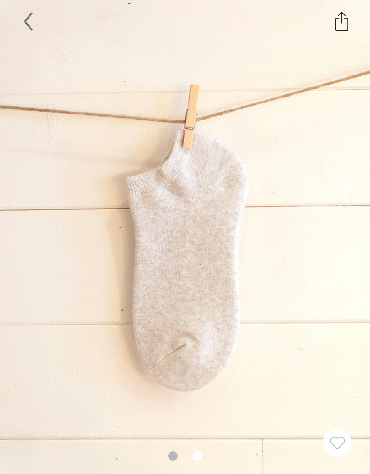 BRANDY Basic Ankle Socks  -HEATHER GRAY