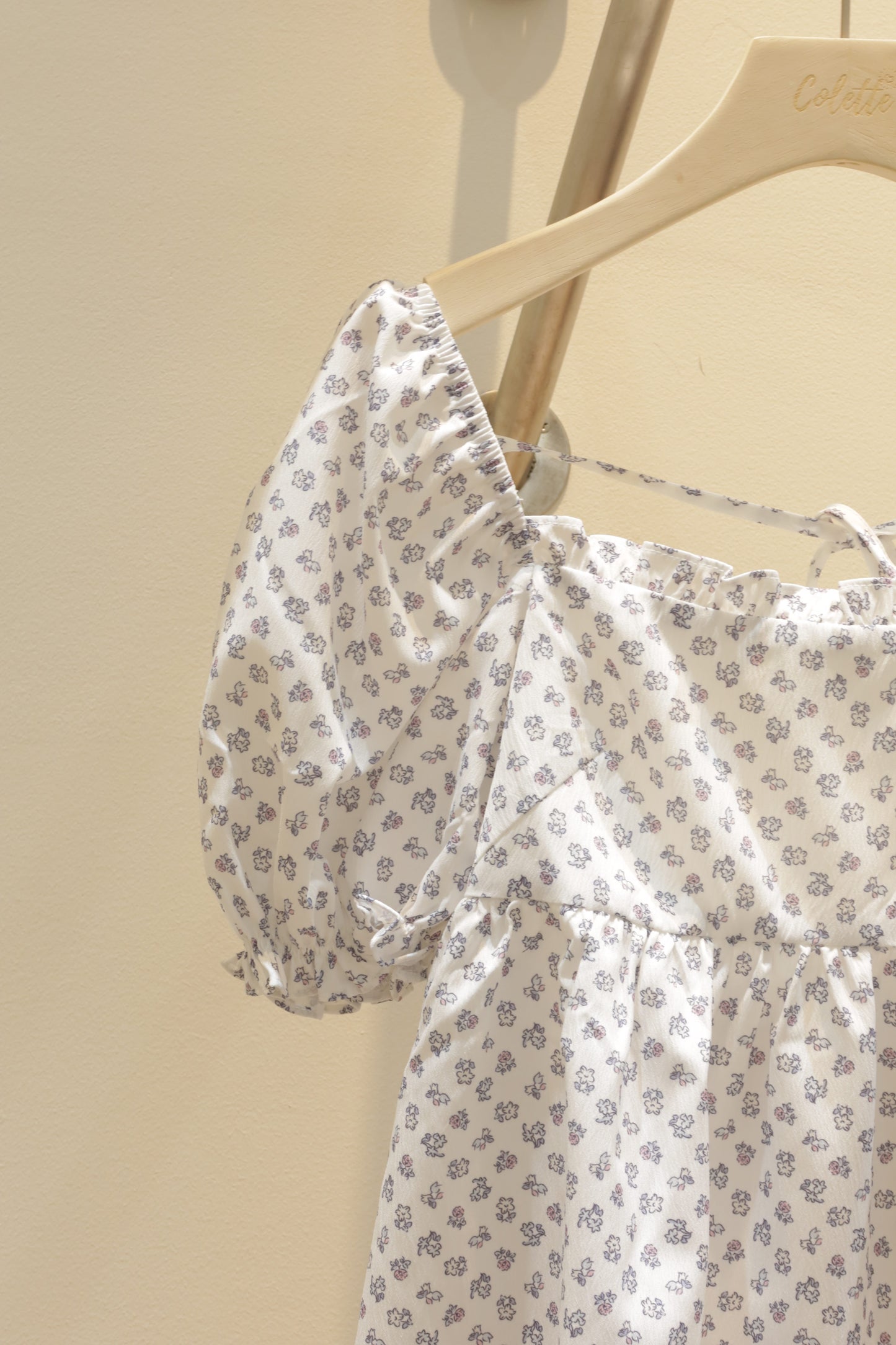 Floral puffy babydoll top