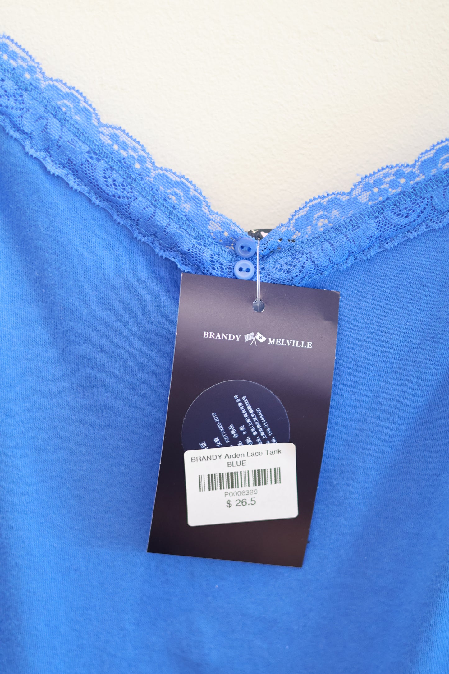 BRANDY Arden Lace Tank  -BLUE