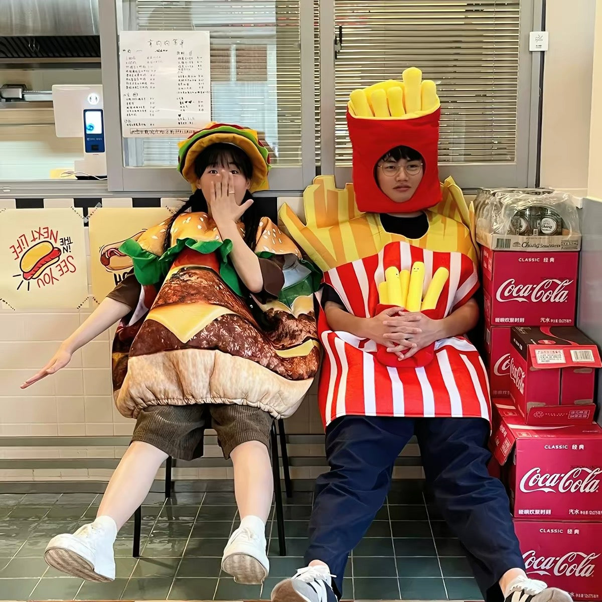 French Fries Costume  -WITH HAT