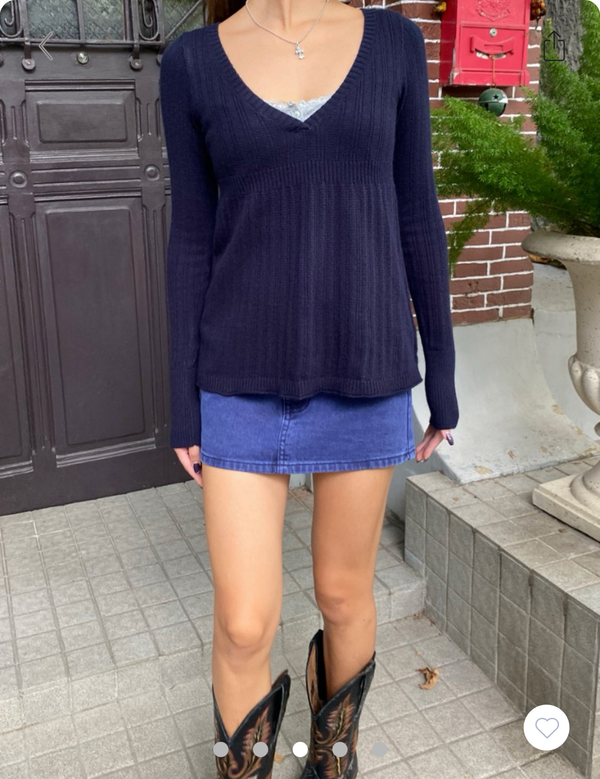 BRANDY Amelie Sweater  -NAVY