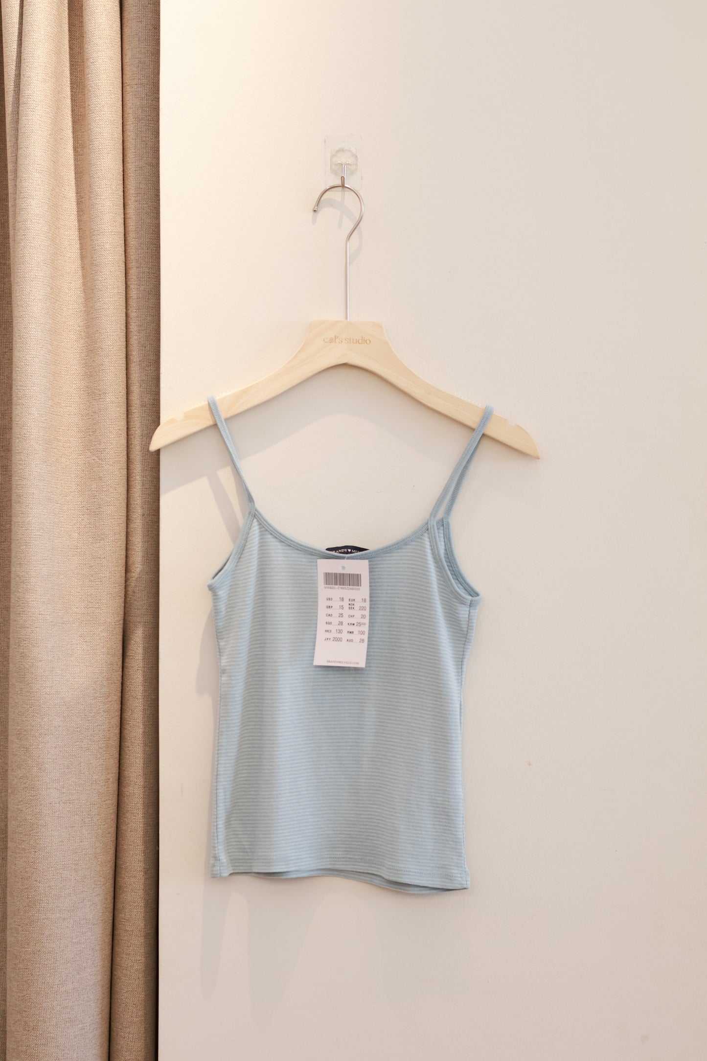 BRANDY Skylar Striped Tank  -LIGHT BLUE