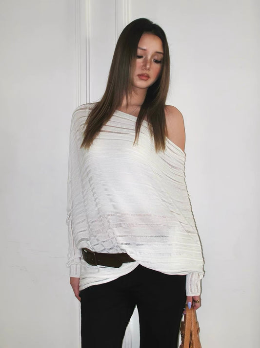 AUD Loose Lazy Off-Shoulder Top