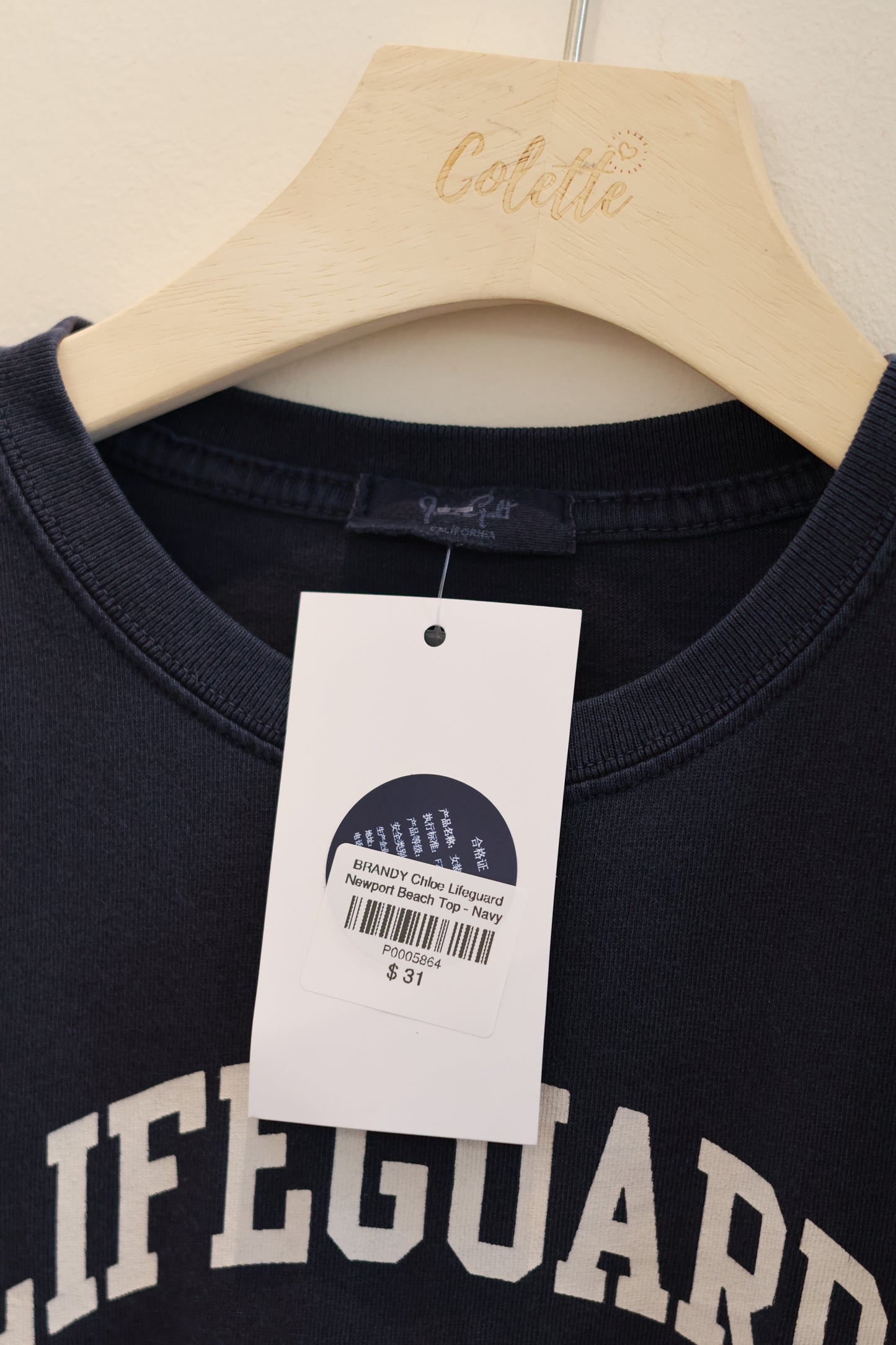 BRANDY Chloe Lifeguard Newport Beach Top - Navy