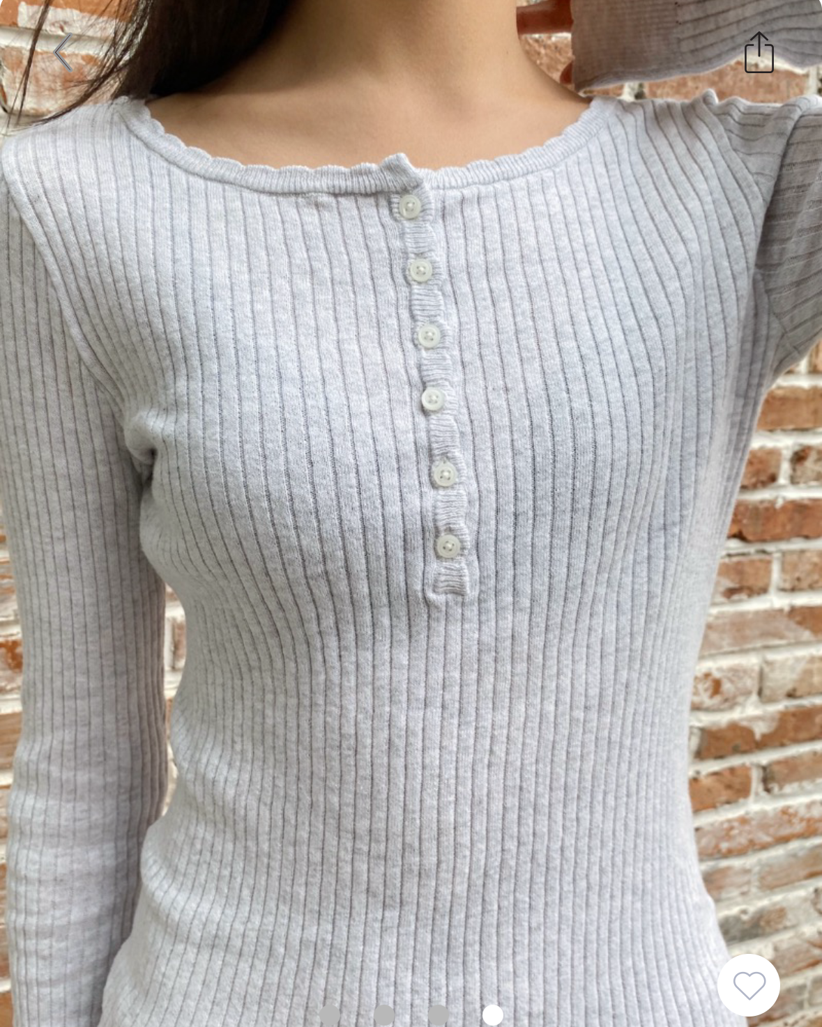 BRANDY Zelly gray knitted long sleeve