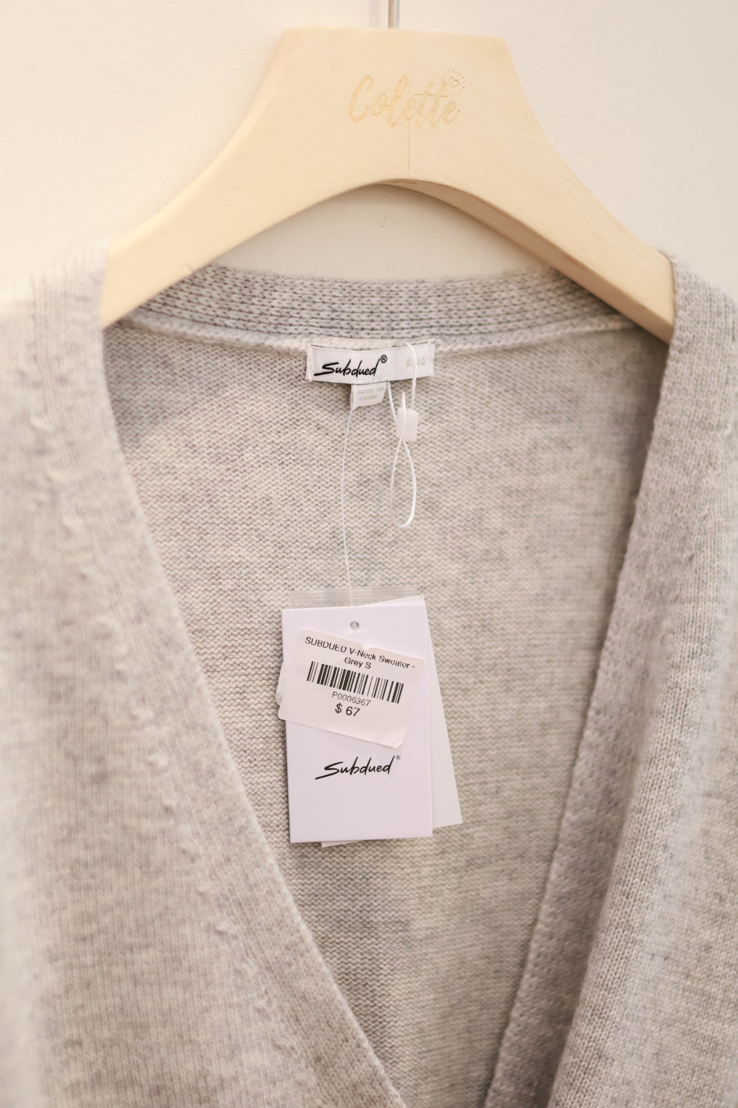 SUBDUED V-Neck Sweater - Grey