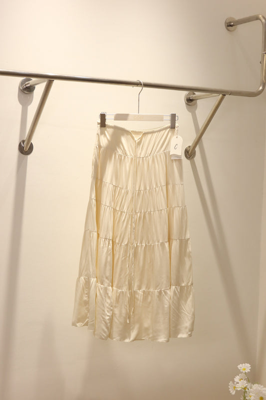 Cream long skirt