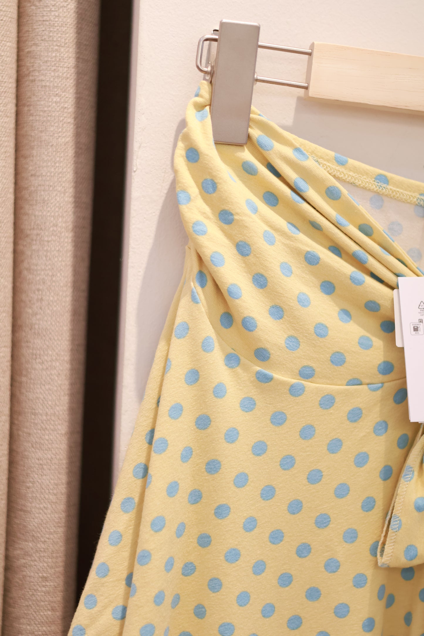 SUBDUED Tube Top - Yellow Blue Polka Dot