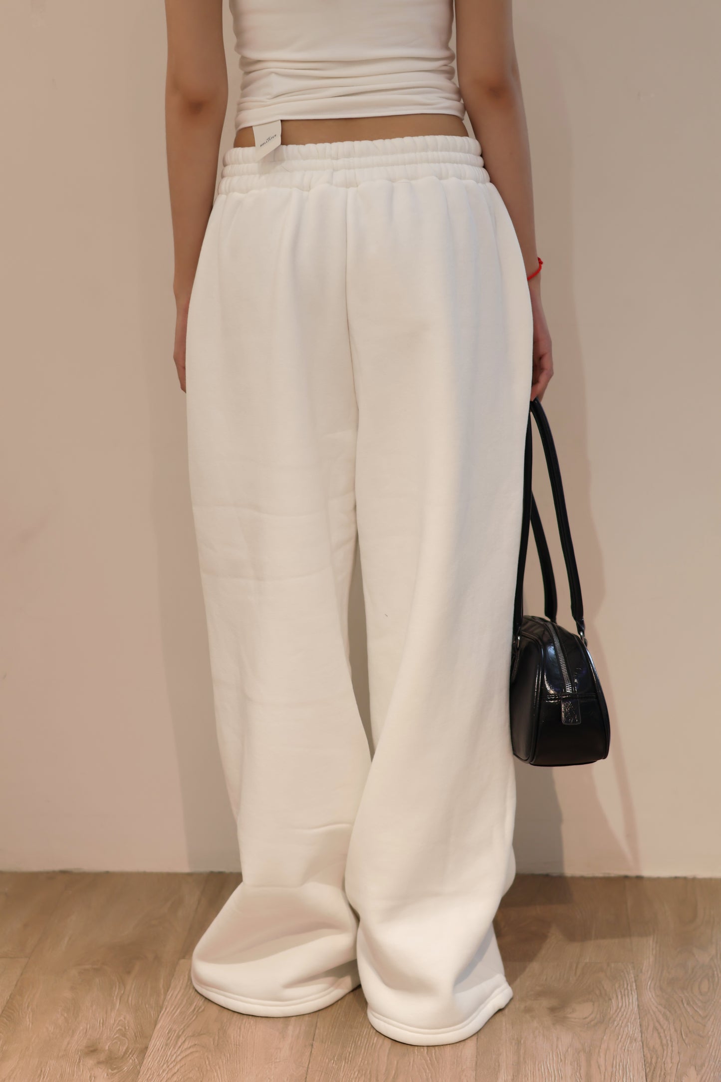 THICK WAIST WHITE SWEATPANTS