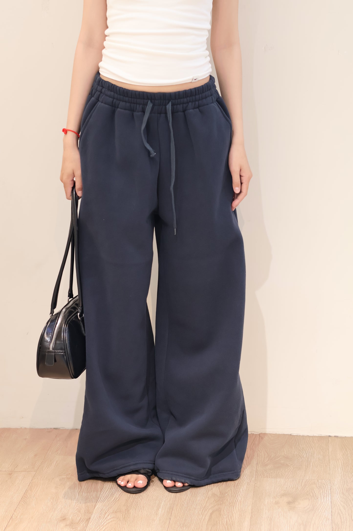 THICK WAIST WHITE SWEATPANTS