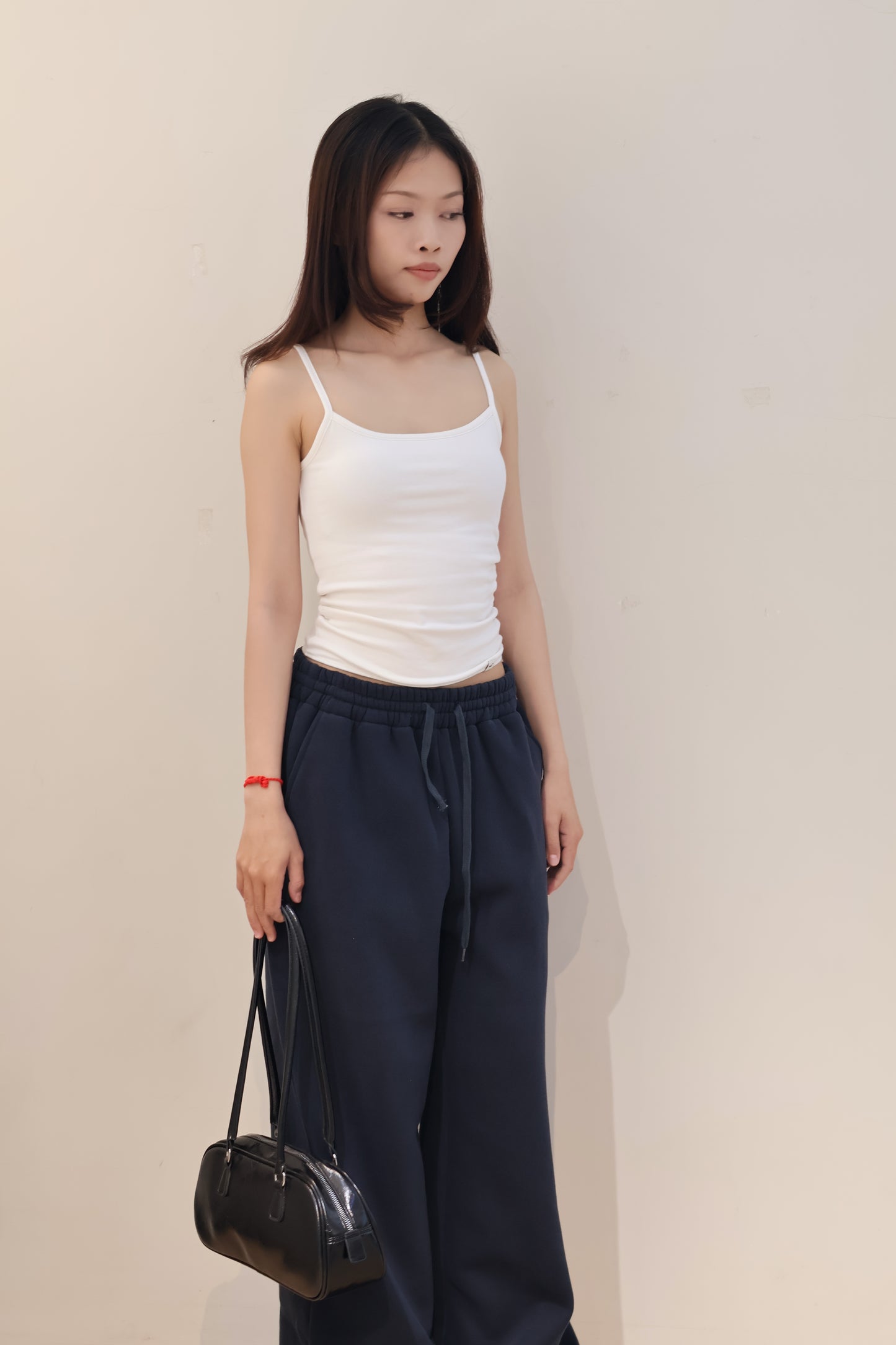 THICK WAIST WHITE SWEATPANTS
