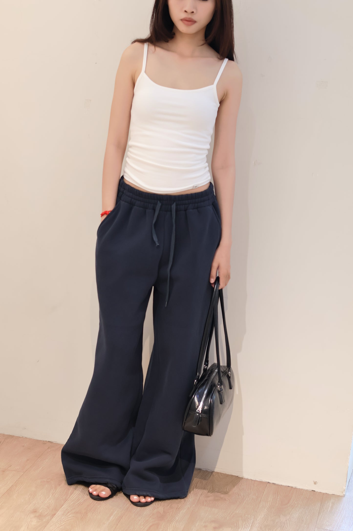 THICK WAIST WHITE SWEATPANTS