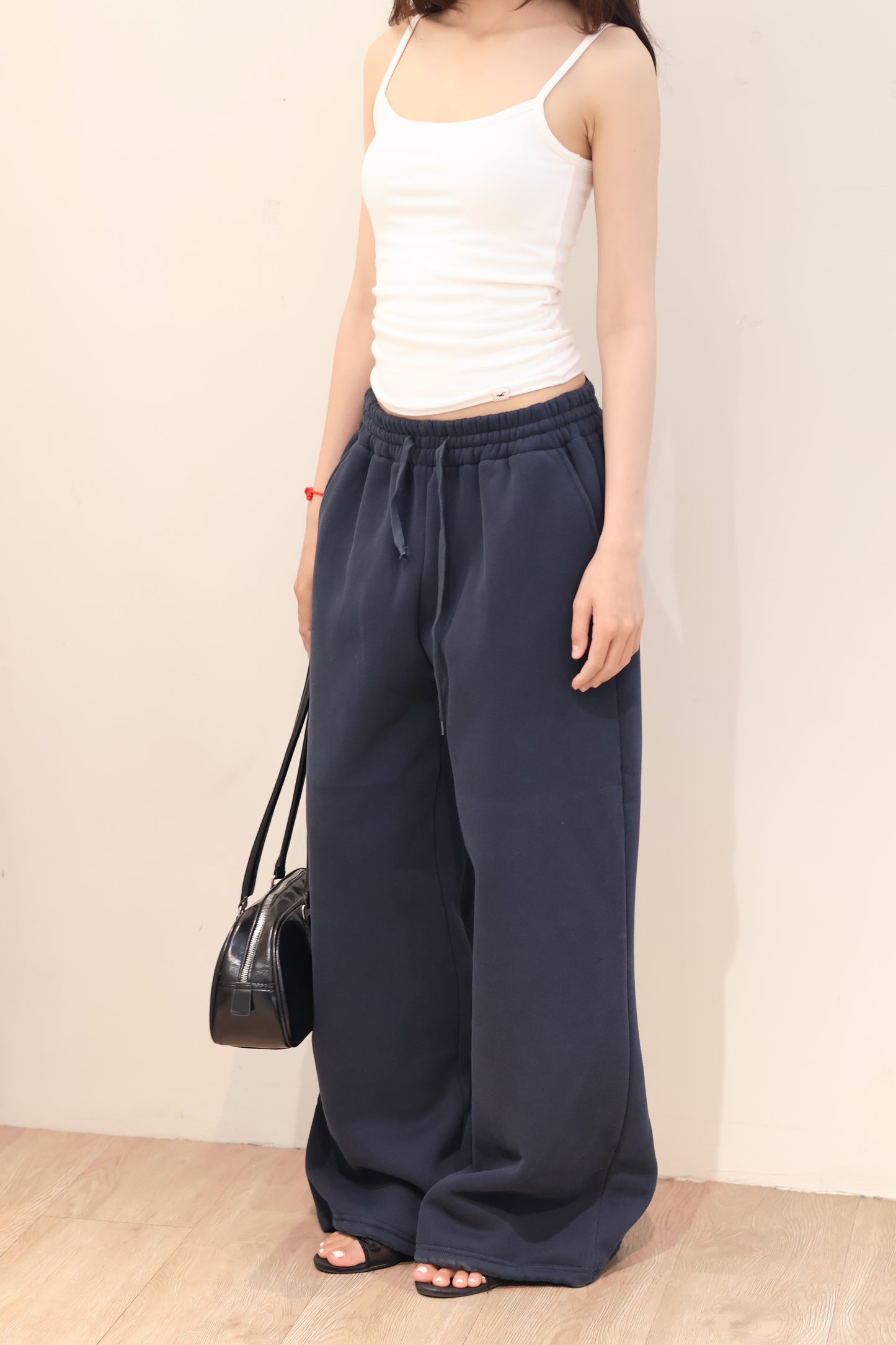 THICK WAIST WHITE SWEATPANTS
