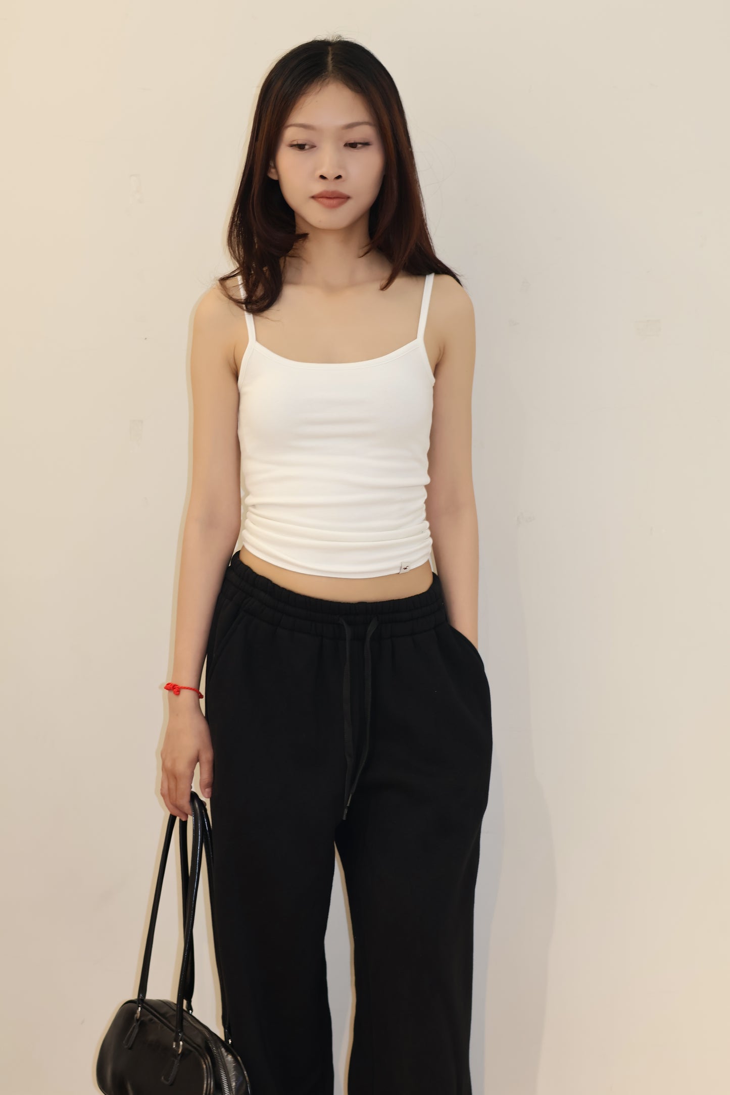 THICK WAIST WHITE SWEATPANTS