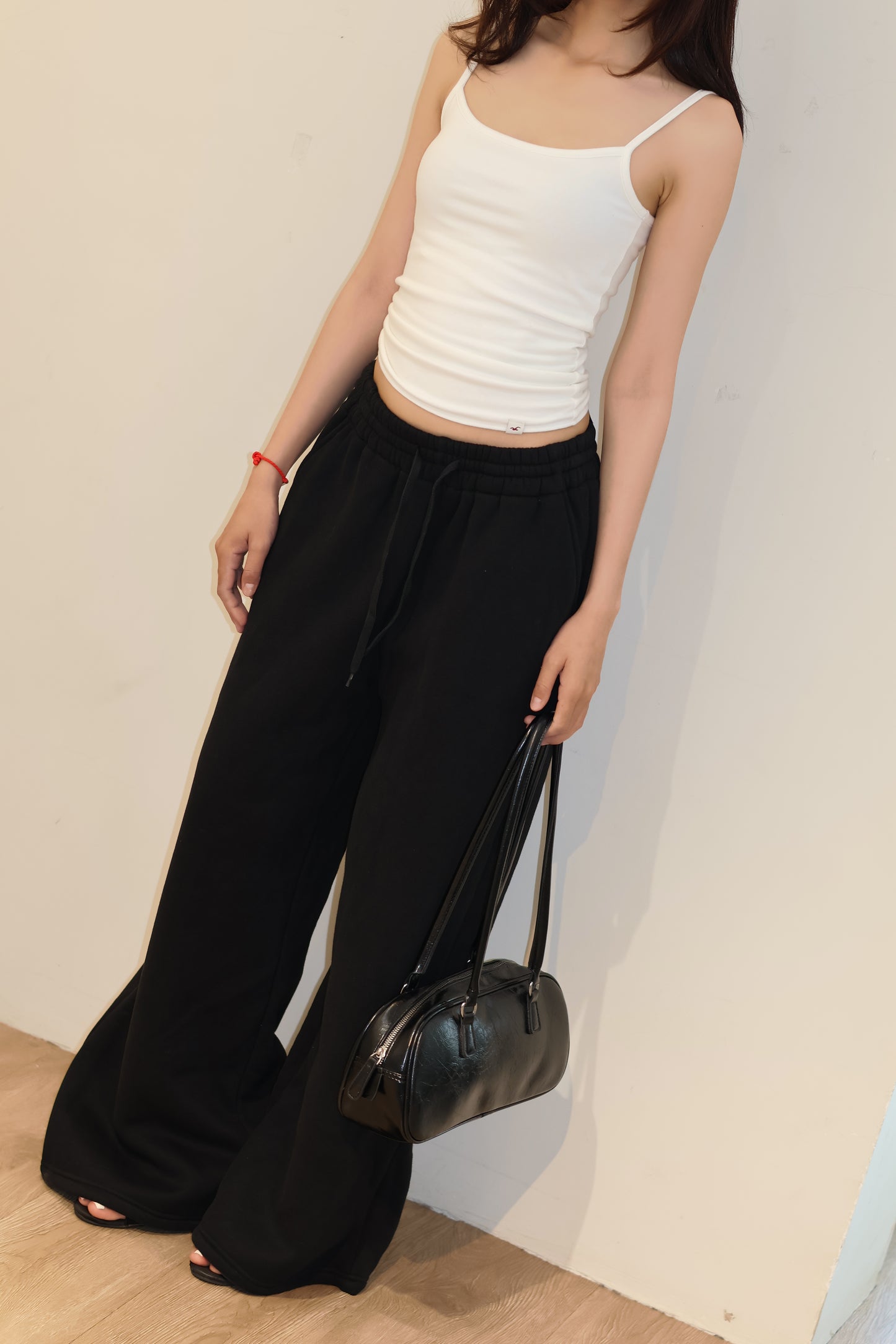 THICK WAIST WHITE SWEATPANTS