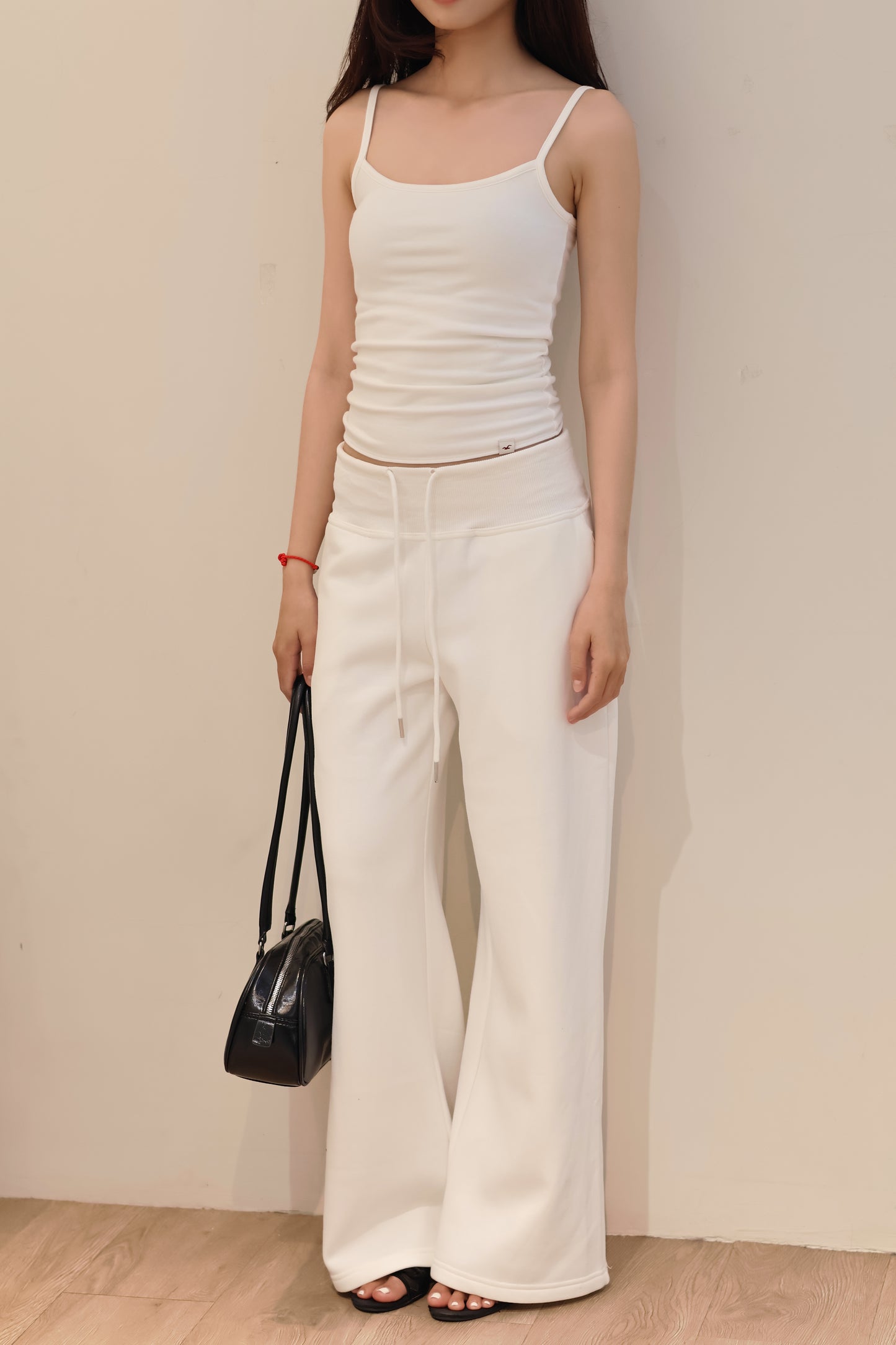 THICK WAIST WHITE SWEATPANTS