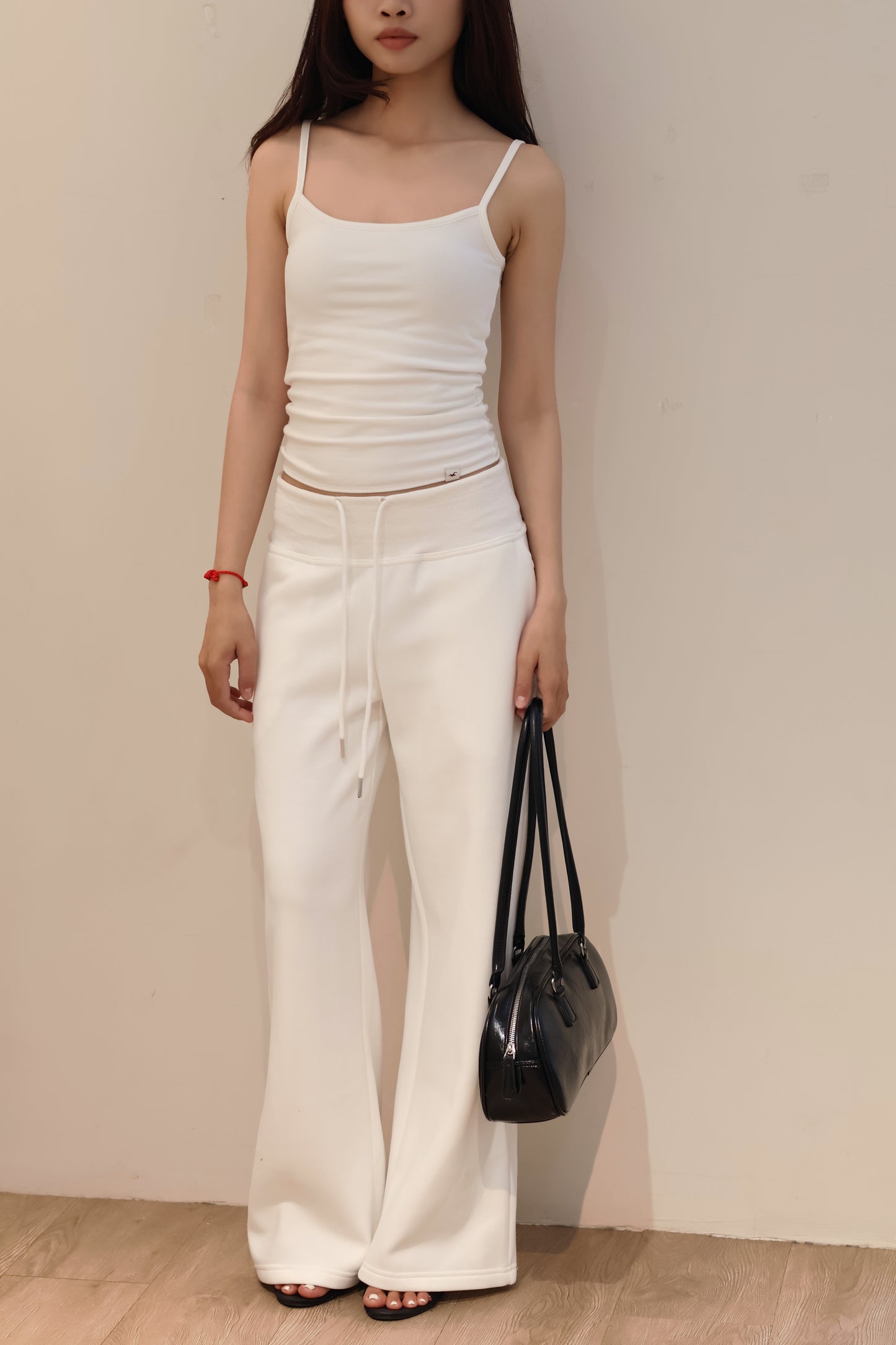 THICK WAIST WHITE SWEATPANTS