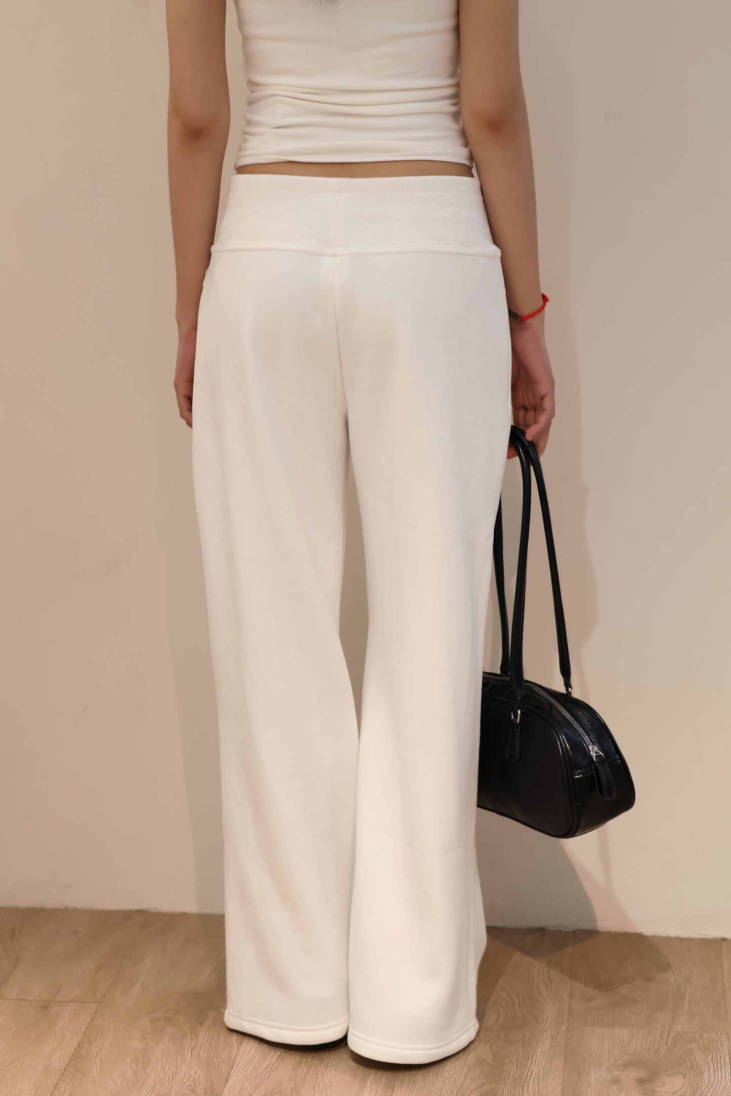 THICK WAIST WHITE SWEATPANTS