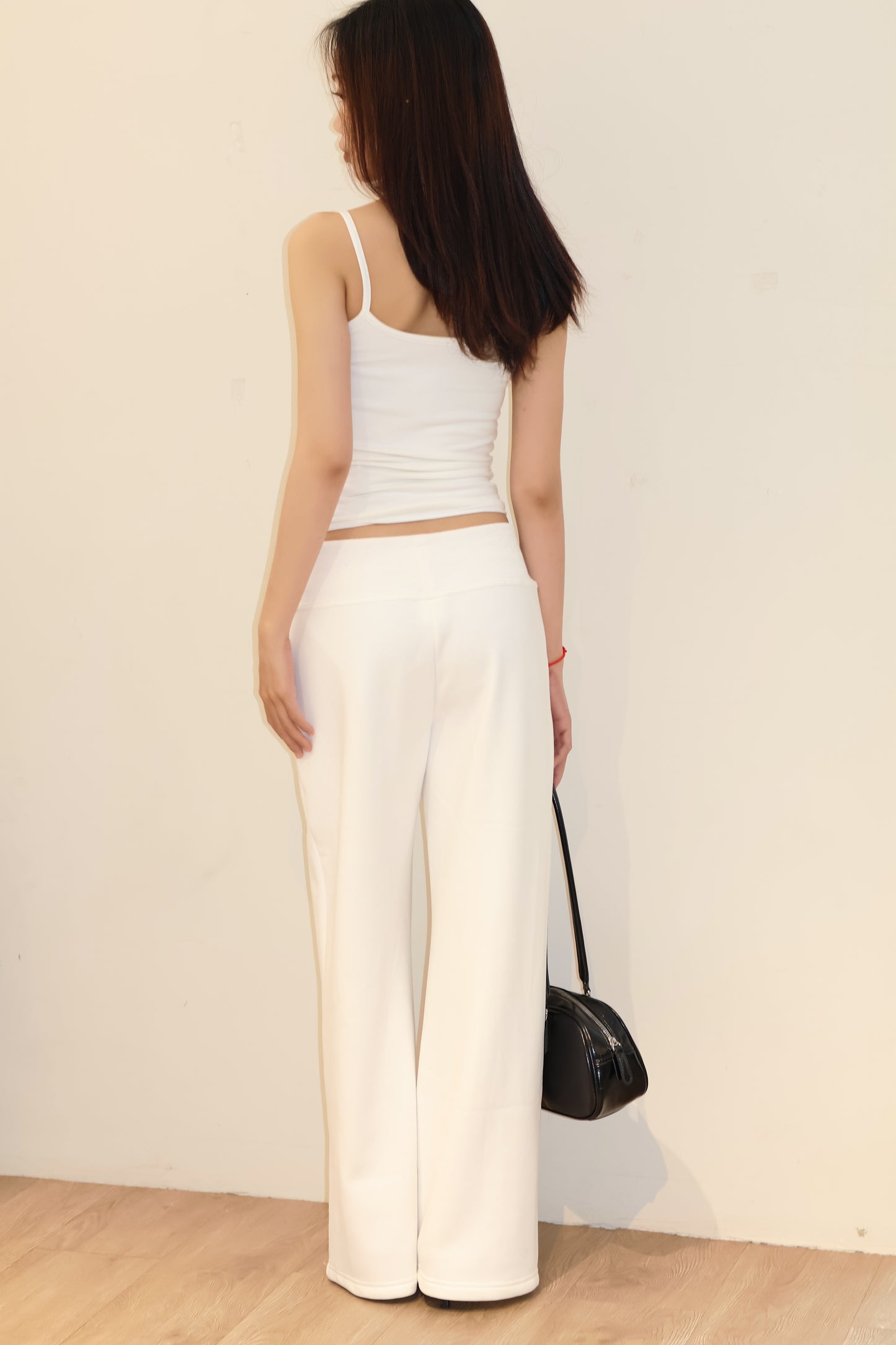 THICK WAIST WHITE SWEATPANTS