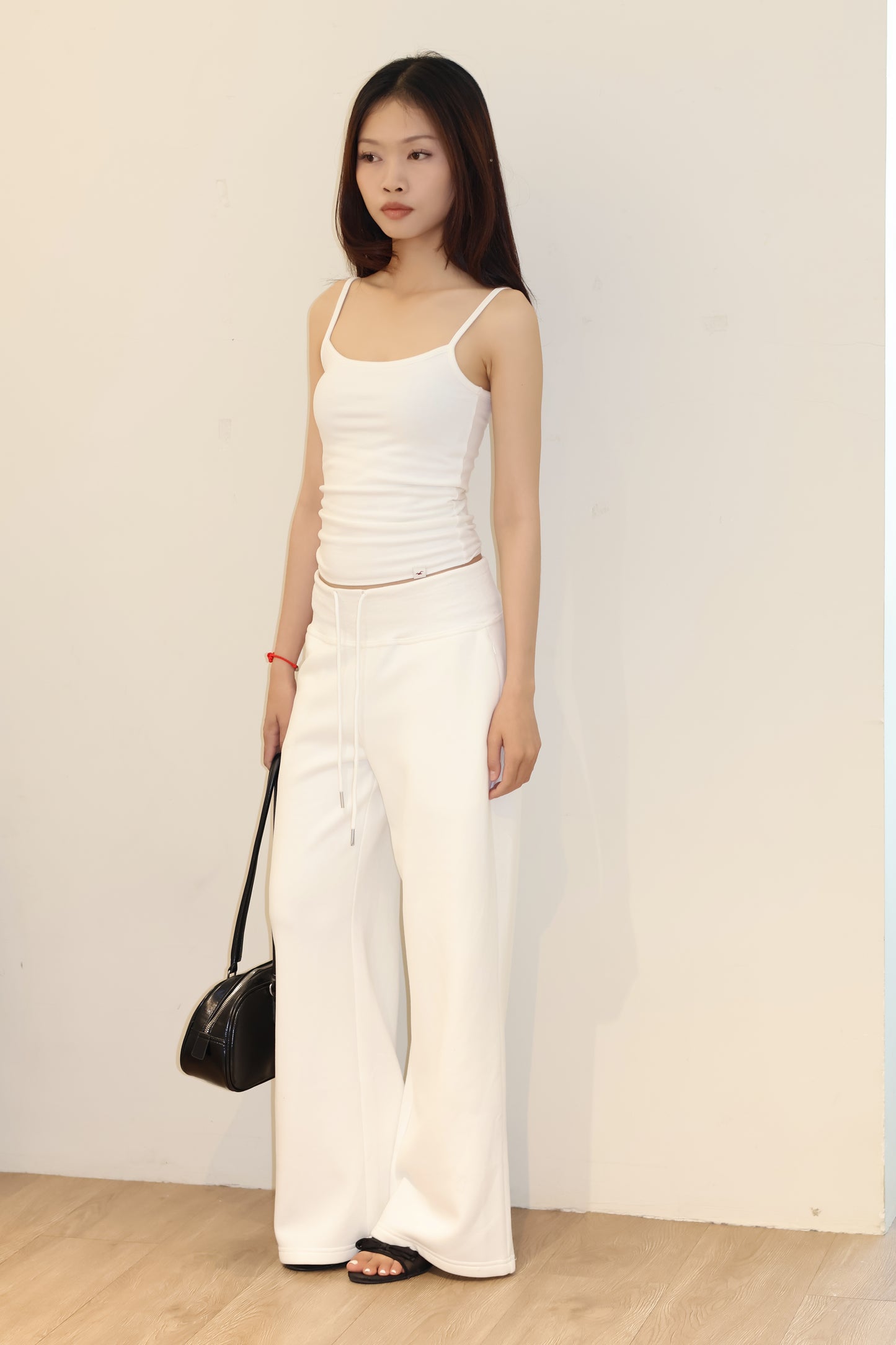 THICK WAIST WHITE SWEATPANTS