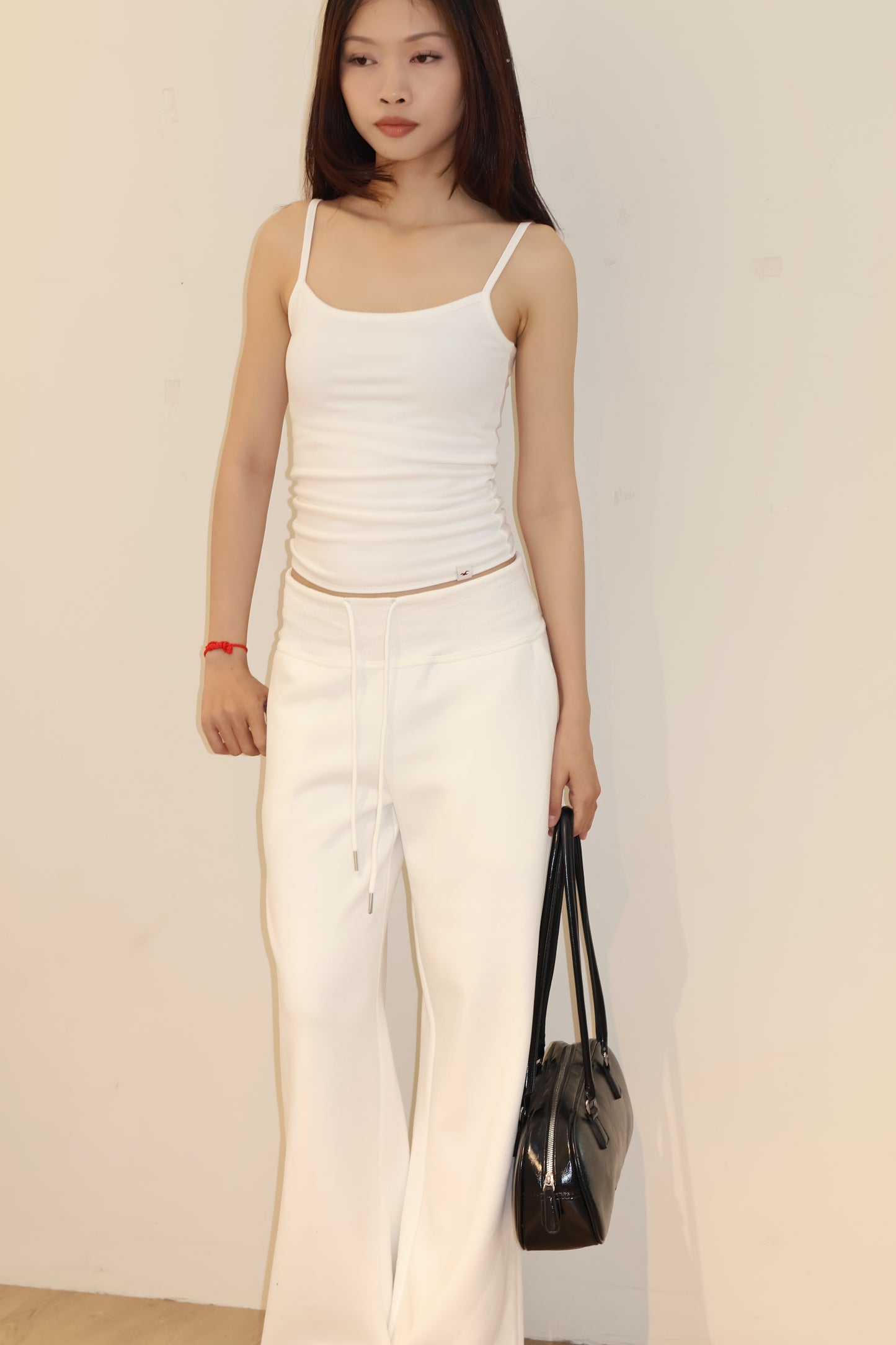 THICK WAIST WHITE SWEATPANTS
