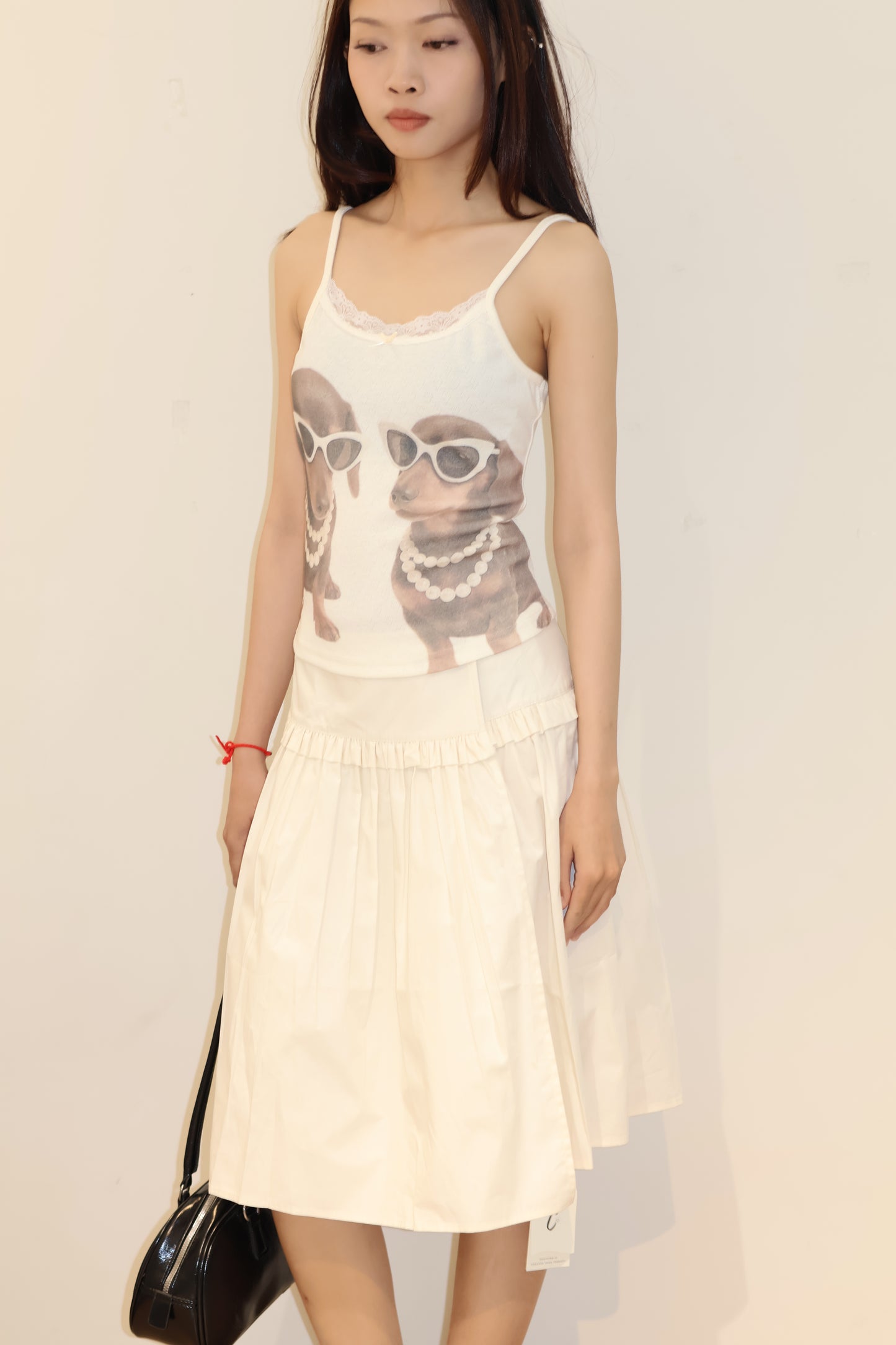 BAUGE BUTTONS MIDI SKIRT