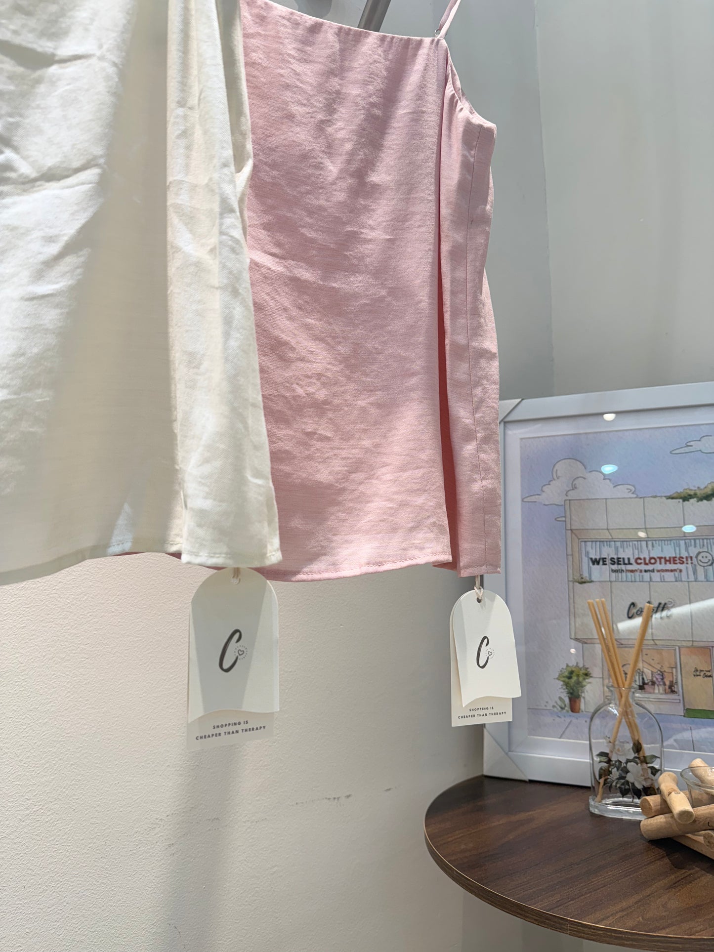 Spaghetti straps tank top