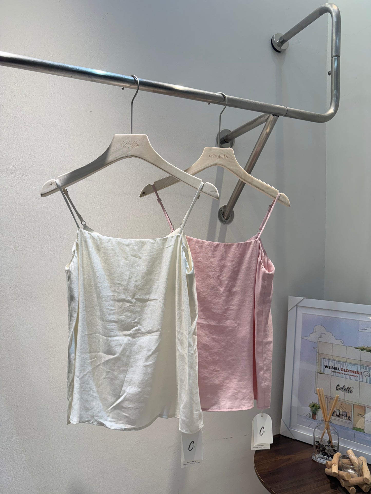 Spaghetti straps tank top