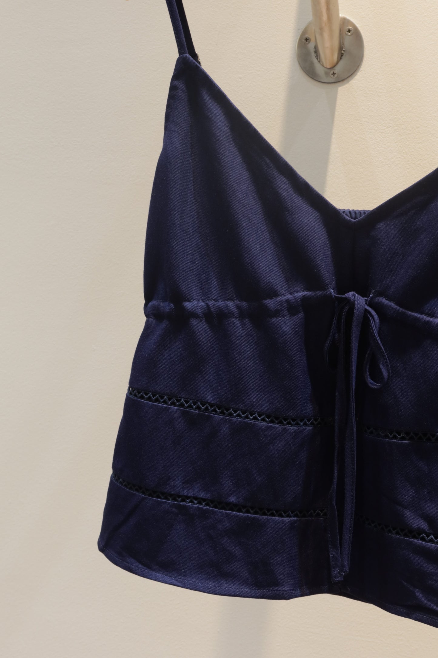 dark denim blue flowy top