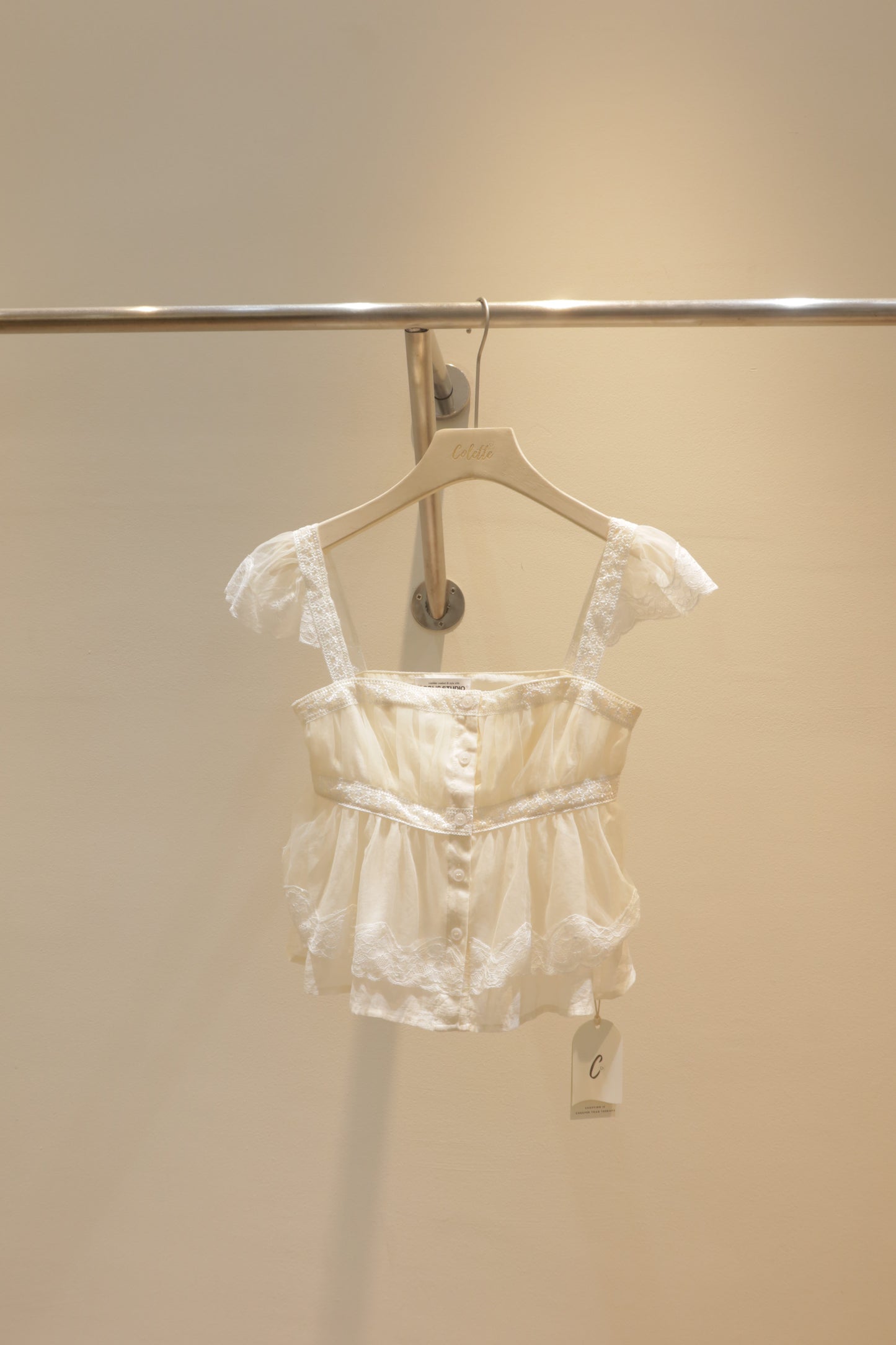 MESH LACE FLOWY TOP