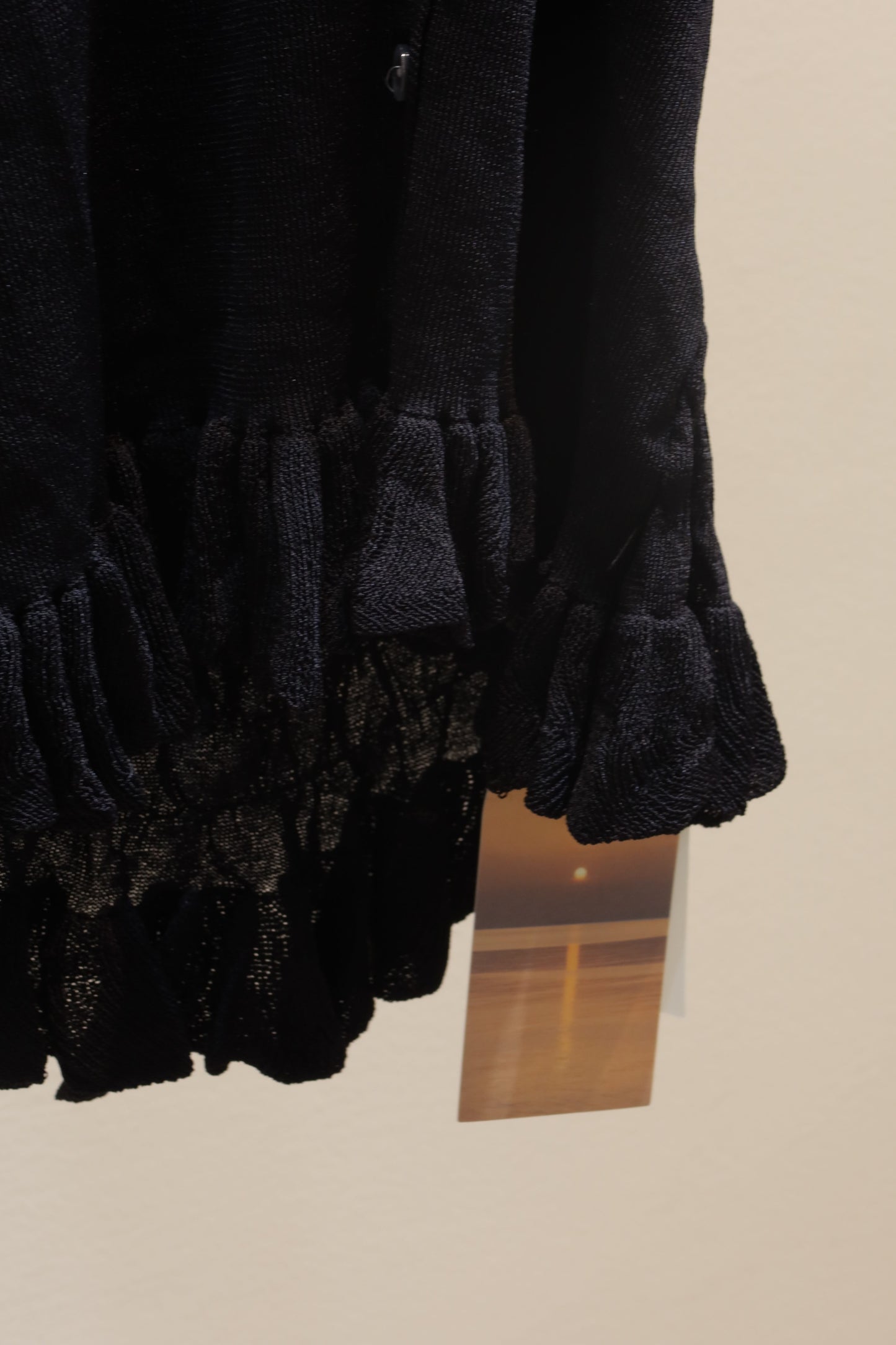 Knitted black halter top