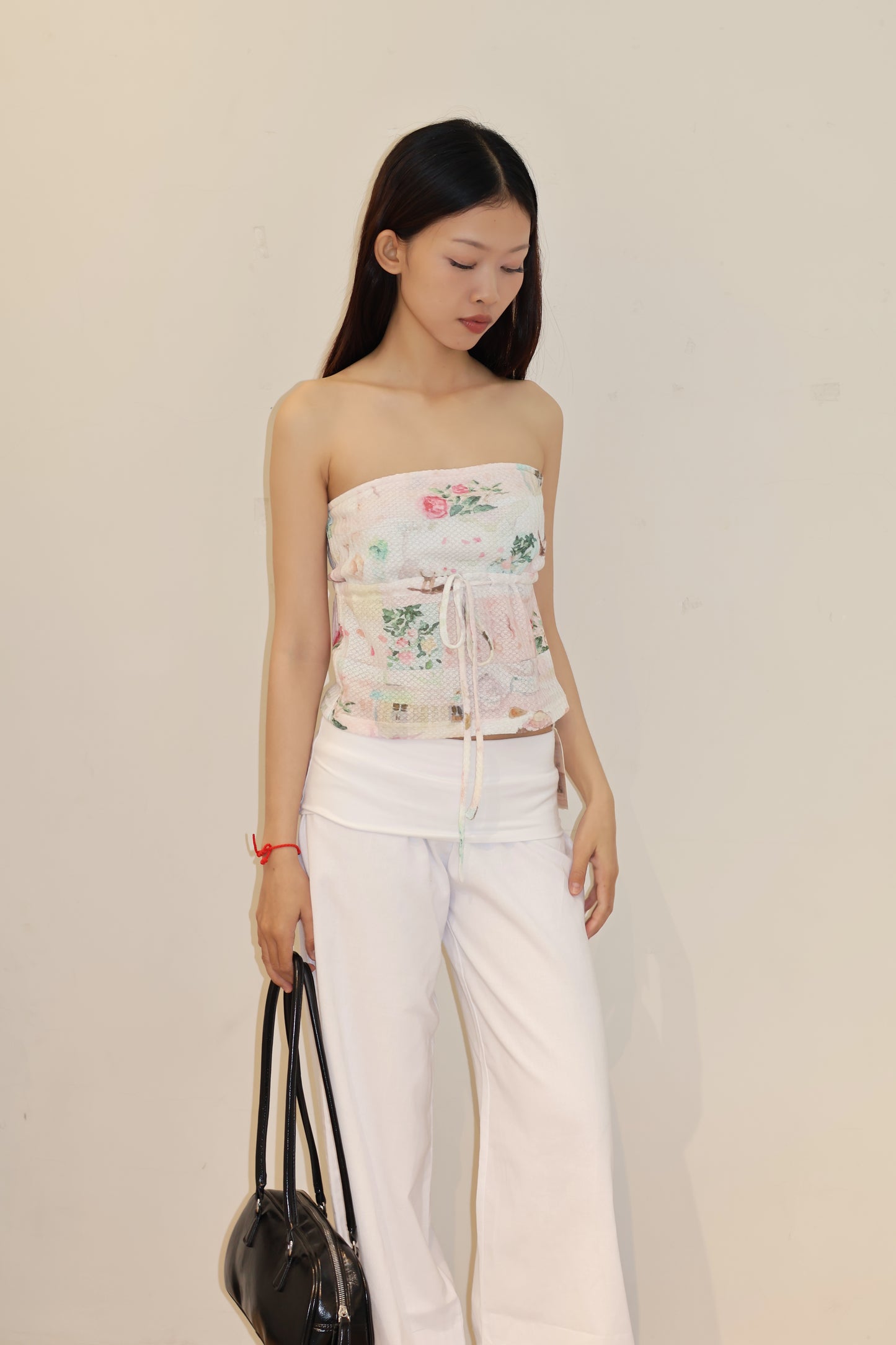 TUBE FLORAL FLOWY TOP