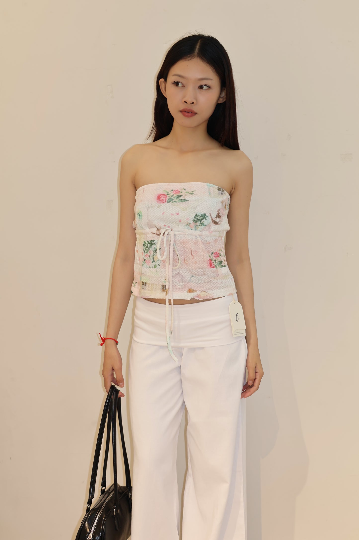 TUBE FLORAL FLOWY TOP