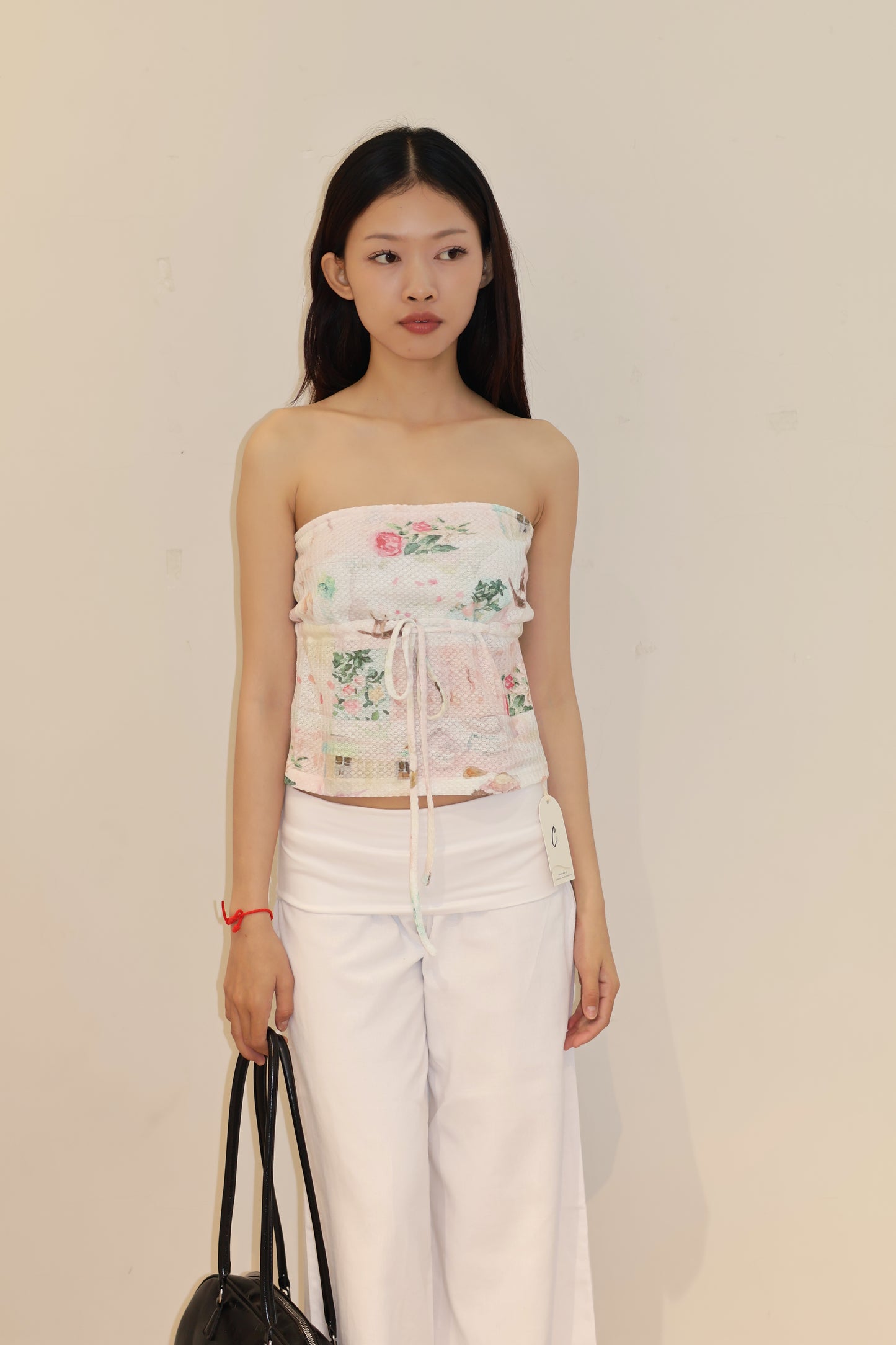 TUBE FLORAL FLOWY TOP