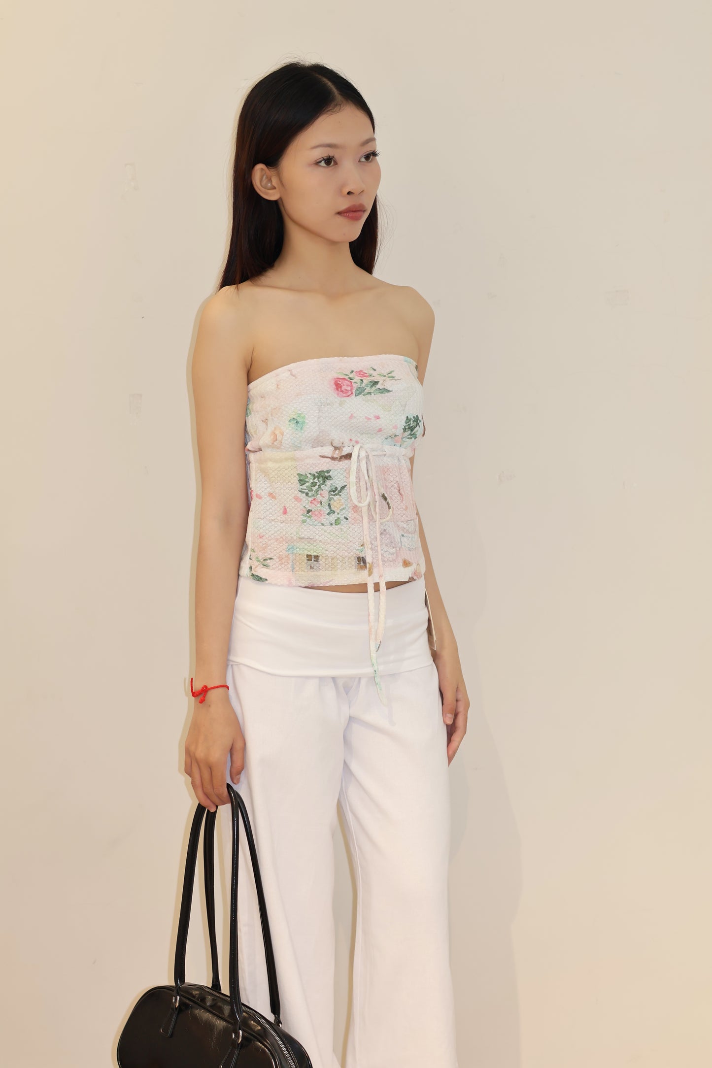 TUBE FLORAL FLOWY TOP