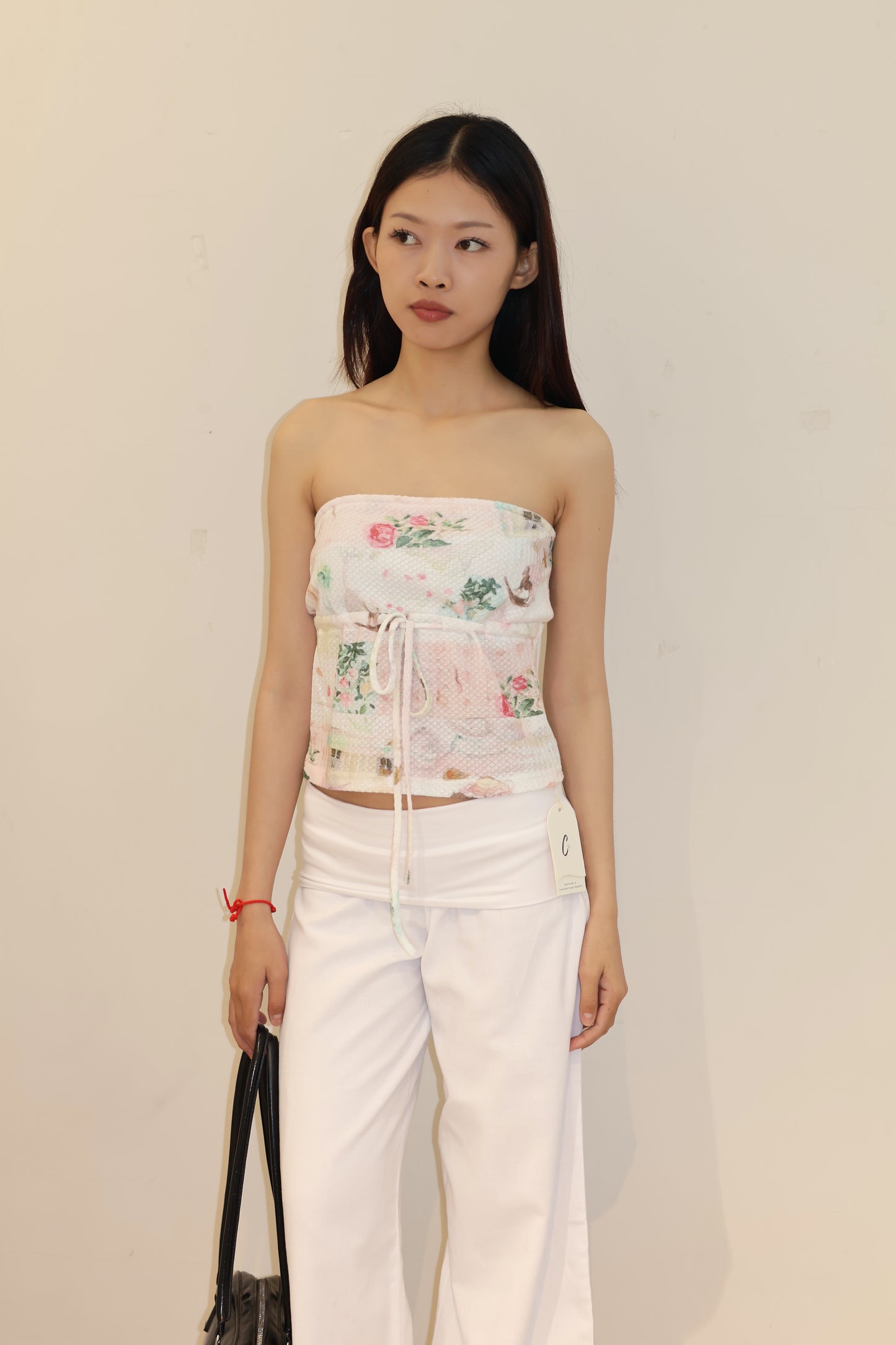 TUBE FLORAL FLOWY TOP