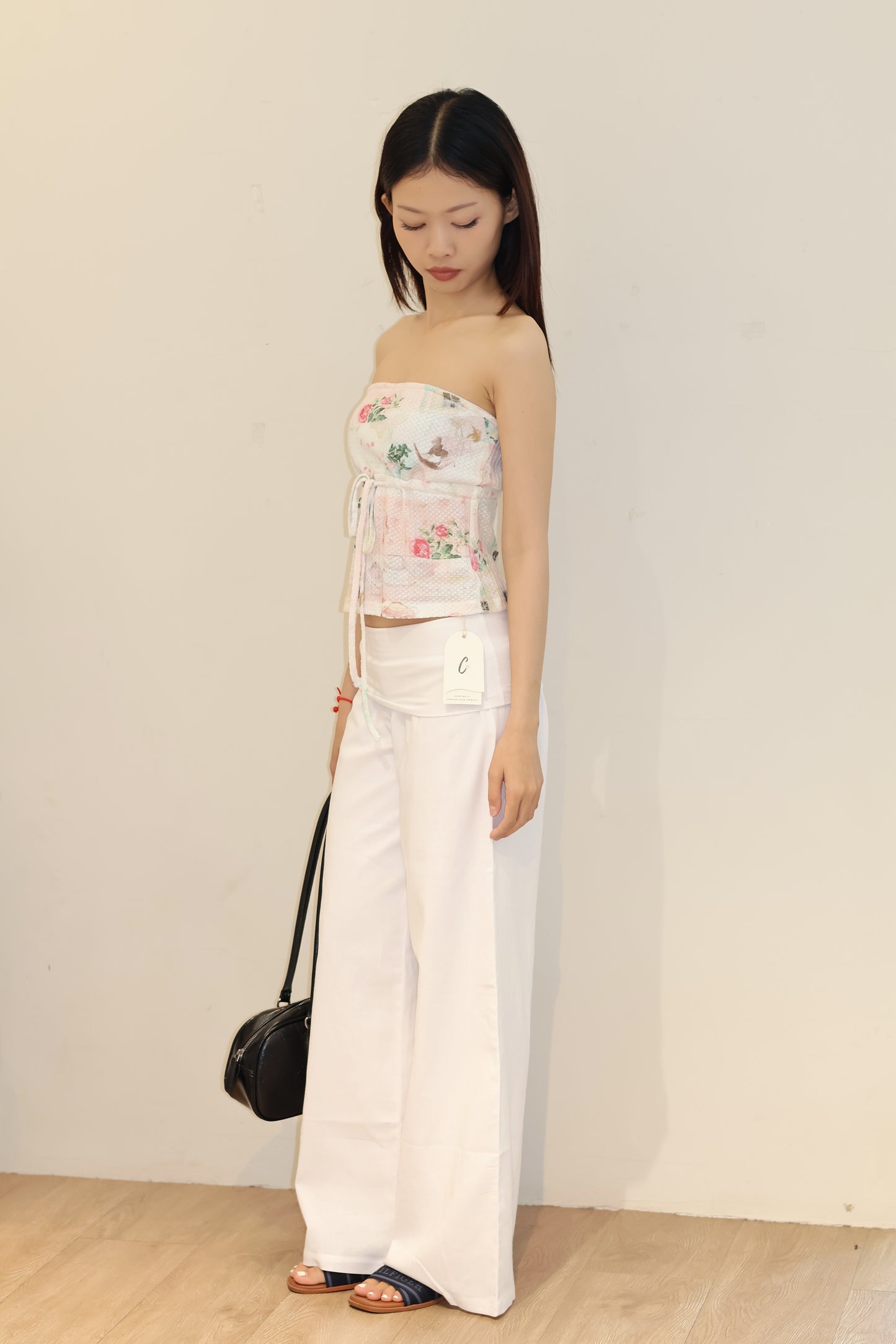 TUBE FLORAL FLOWY TOP