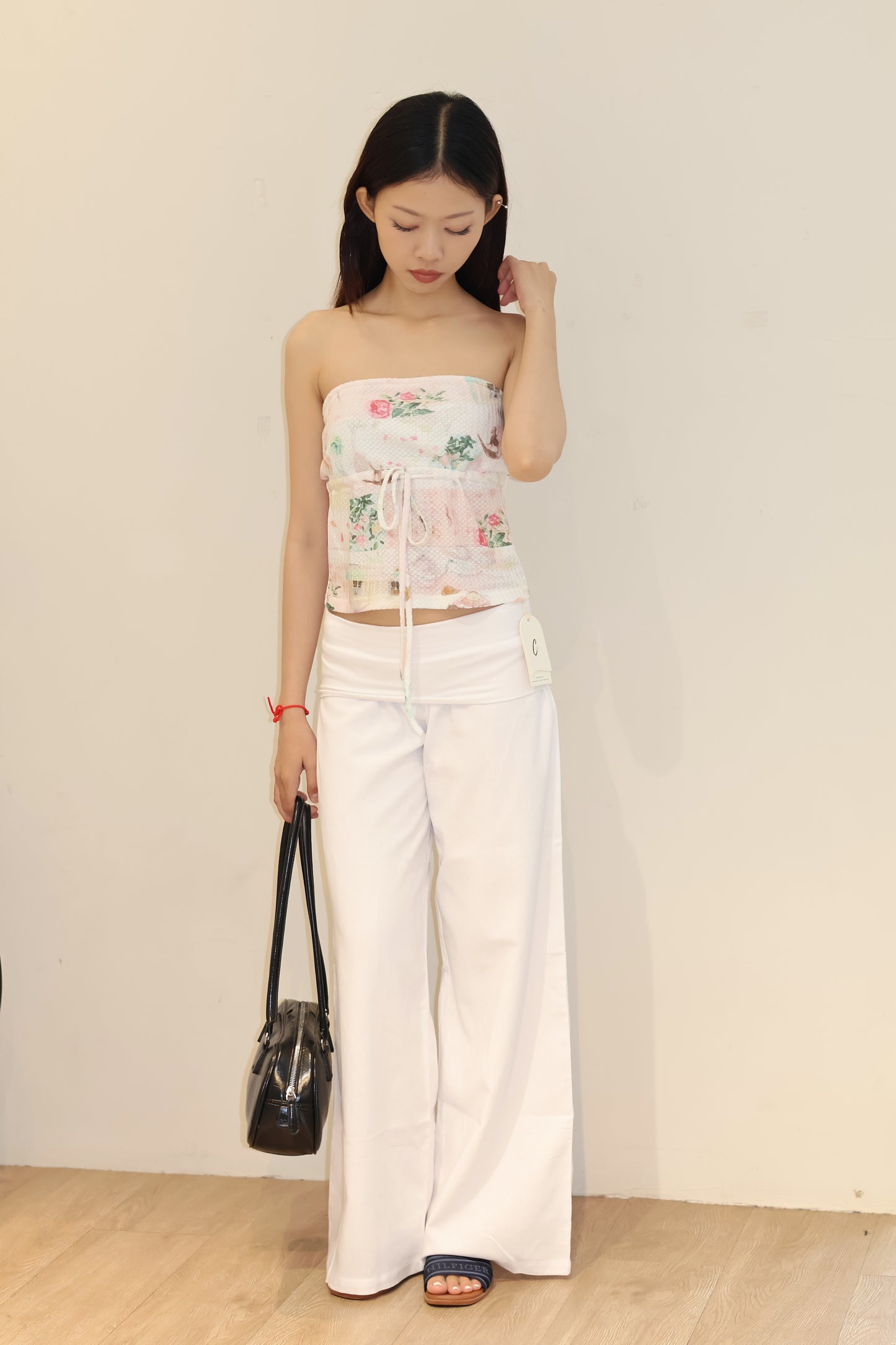 TUBE FLORAL FLOWY TOP