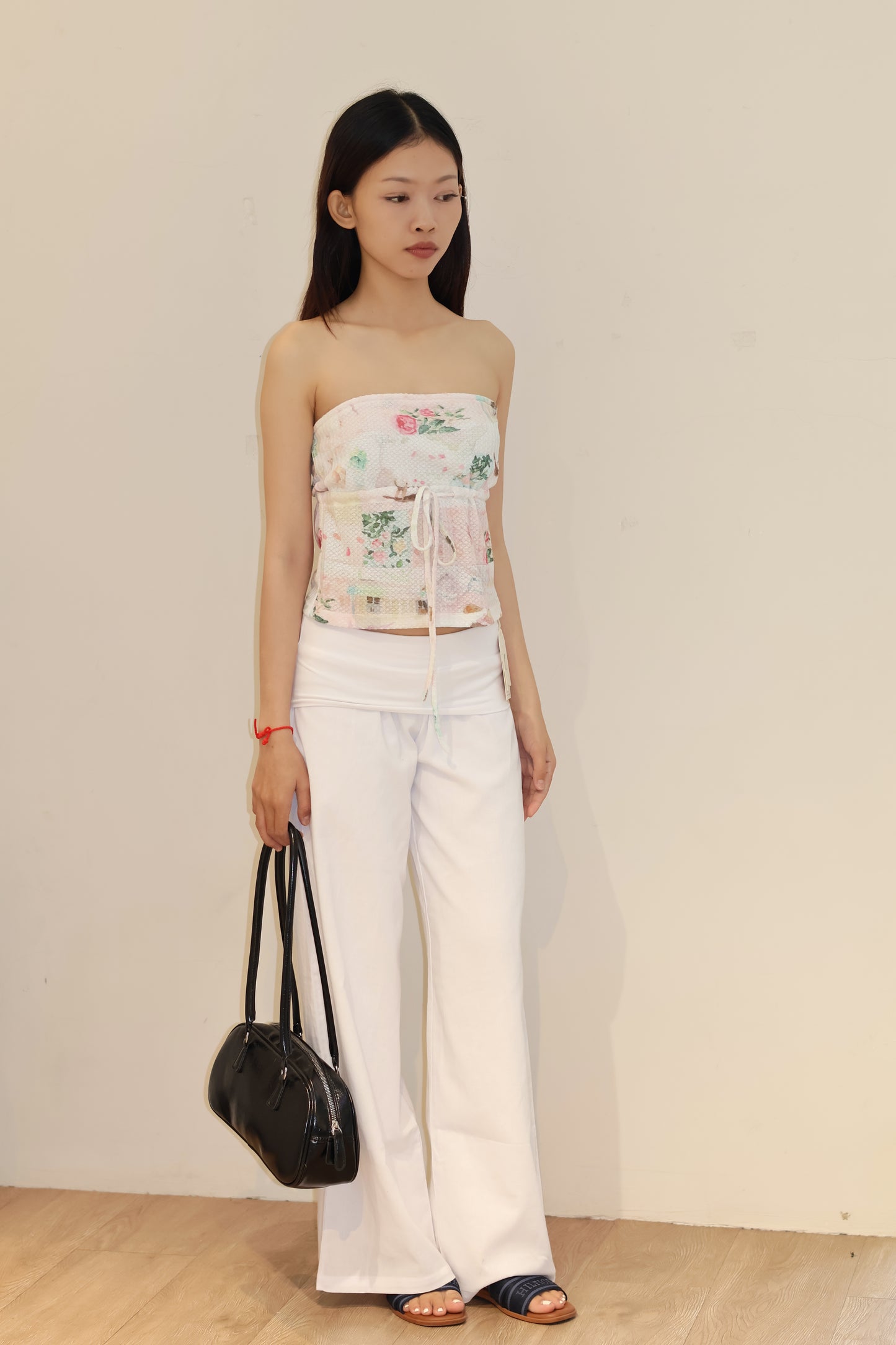 TUBE FLORAL FLOWY TOP