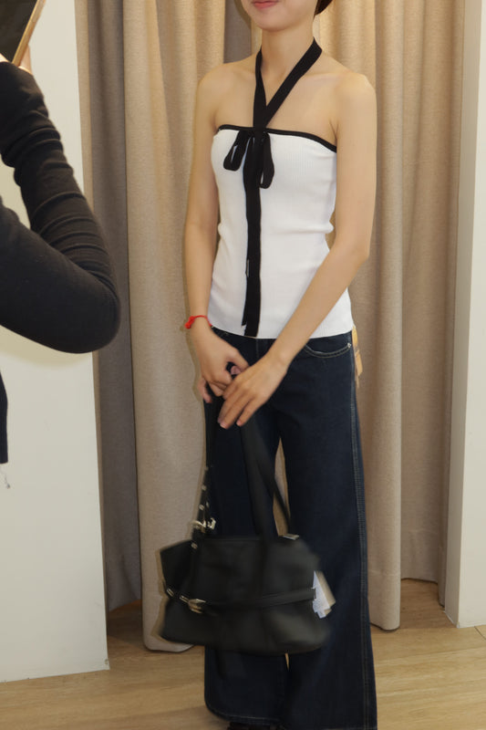 Knitted neck tie top