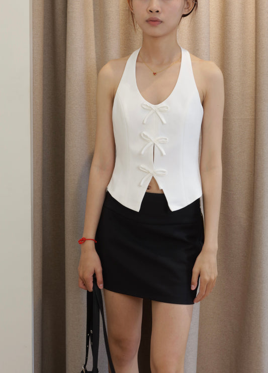 3 Ribbon halter top