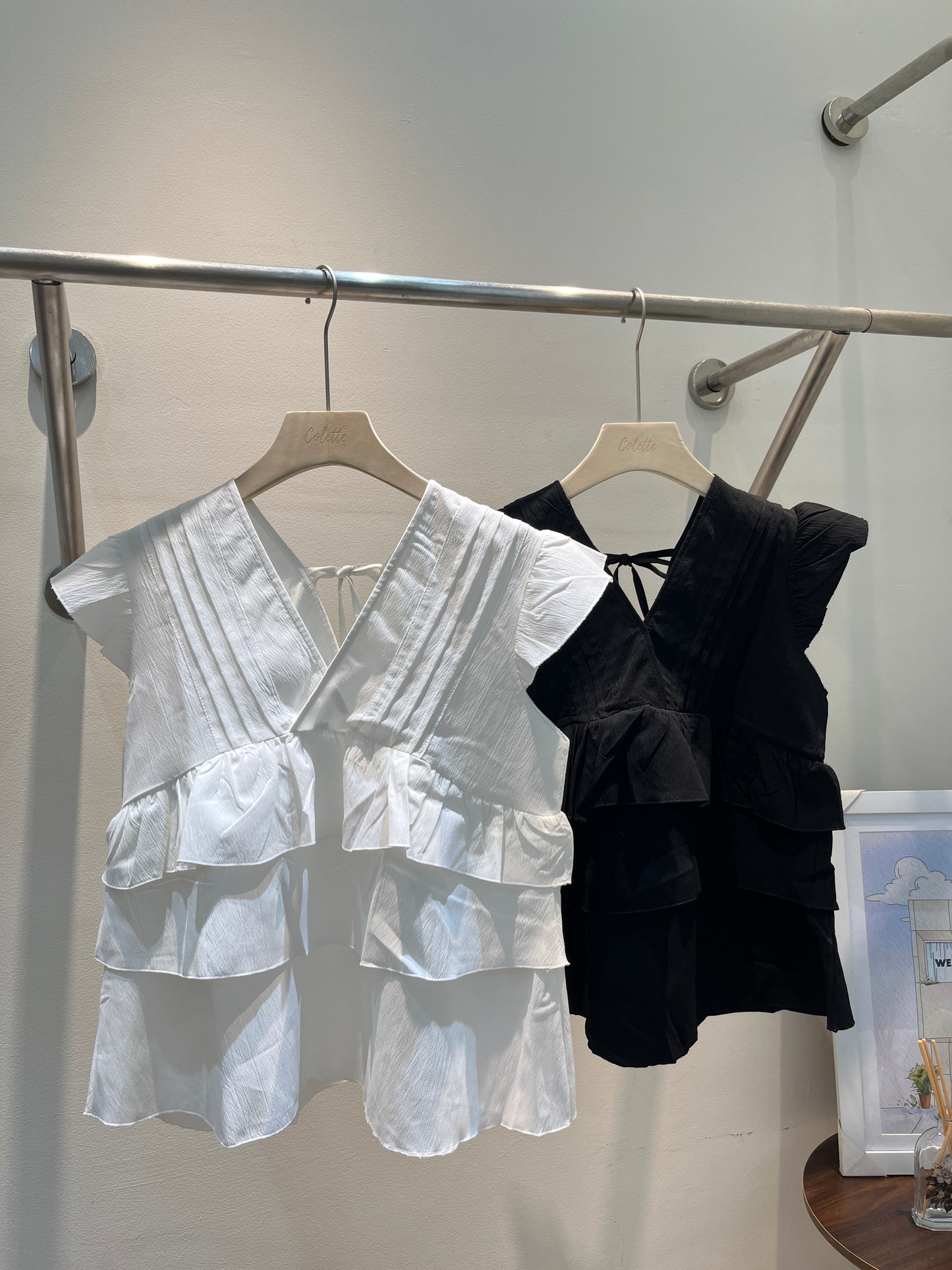 Layered babydoll top