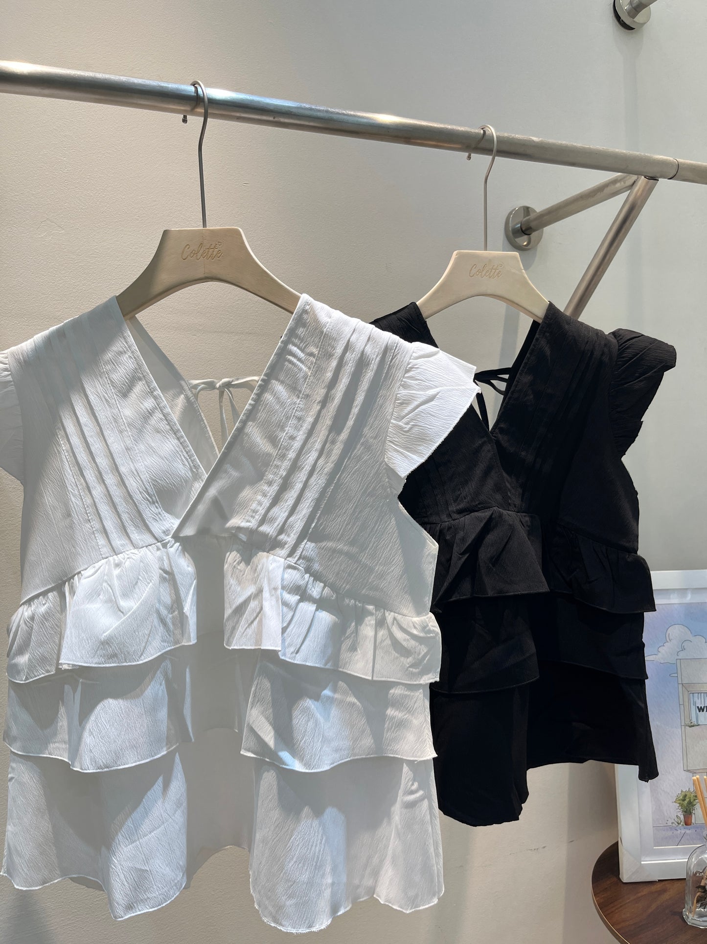 Layered babydoll top