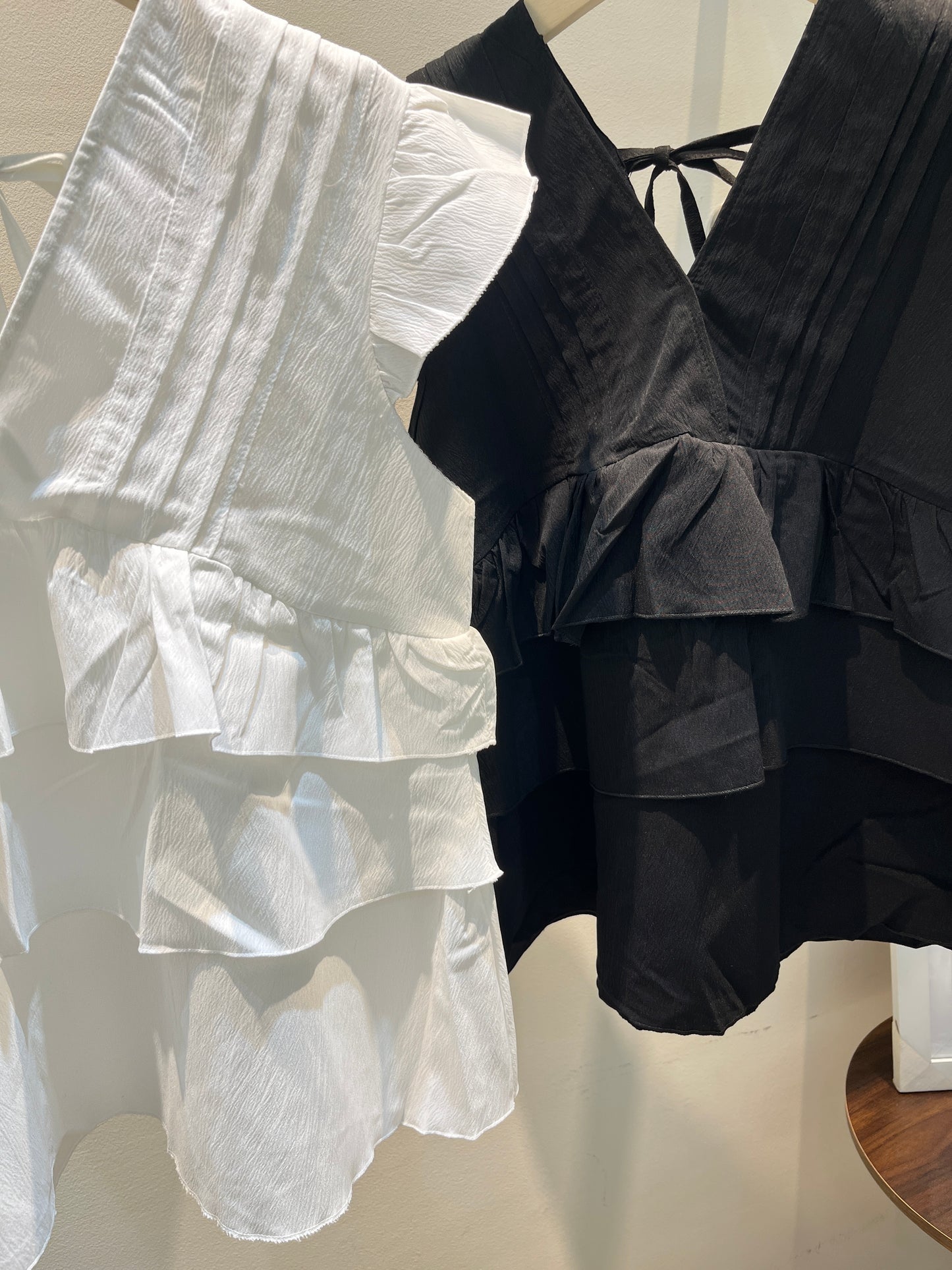 Layered babydoll top