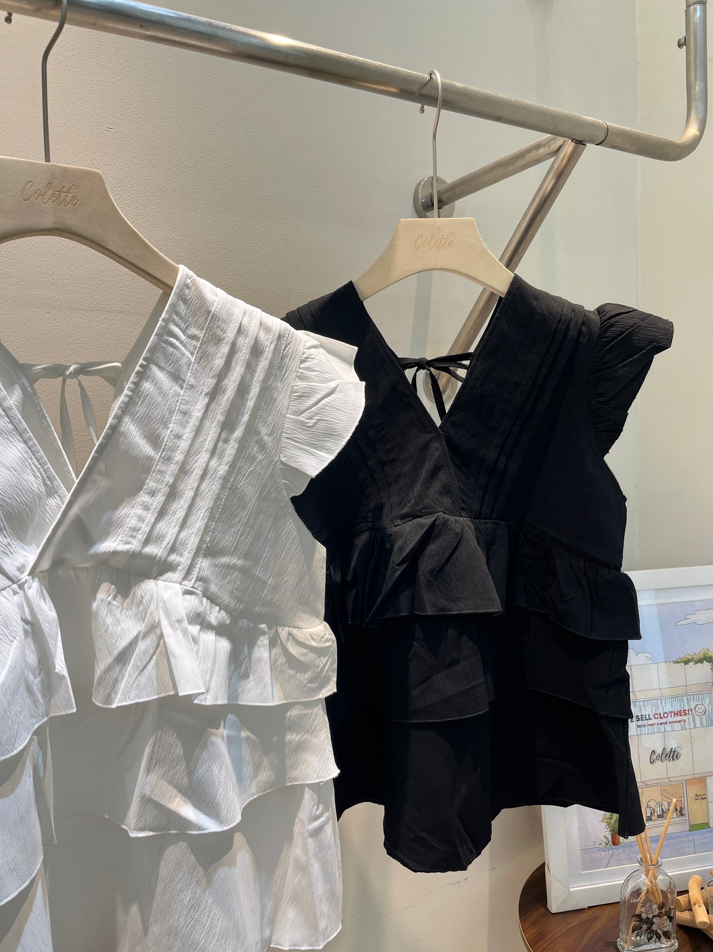 Layered babydoll top