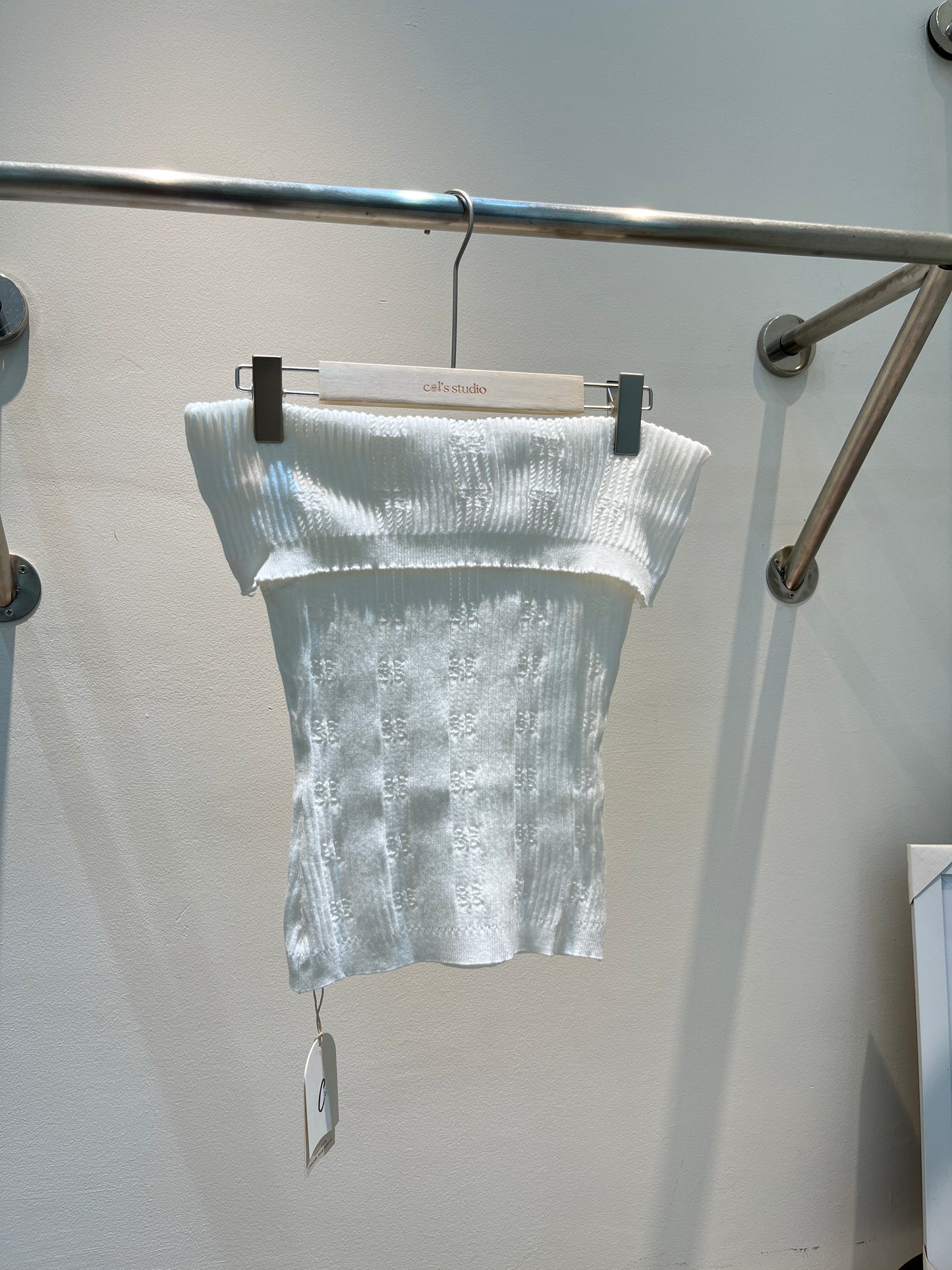 KNITTED OFF SHOULDER TOP