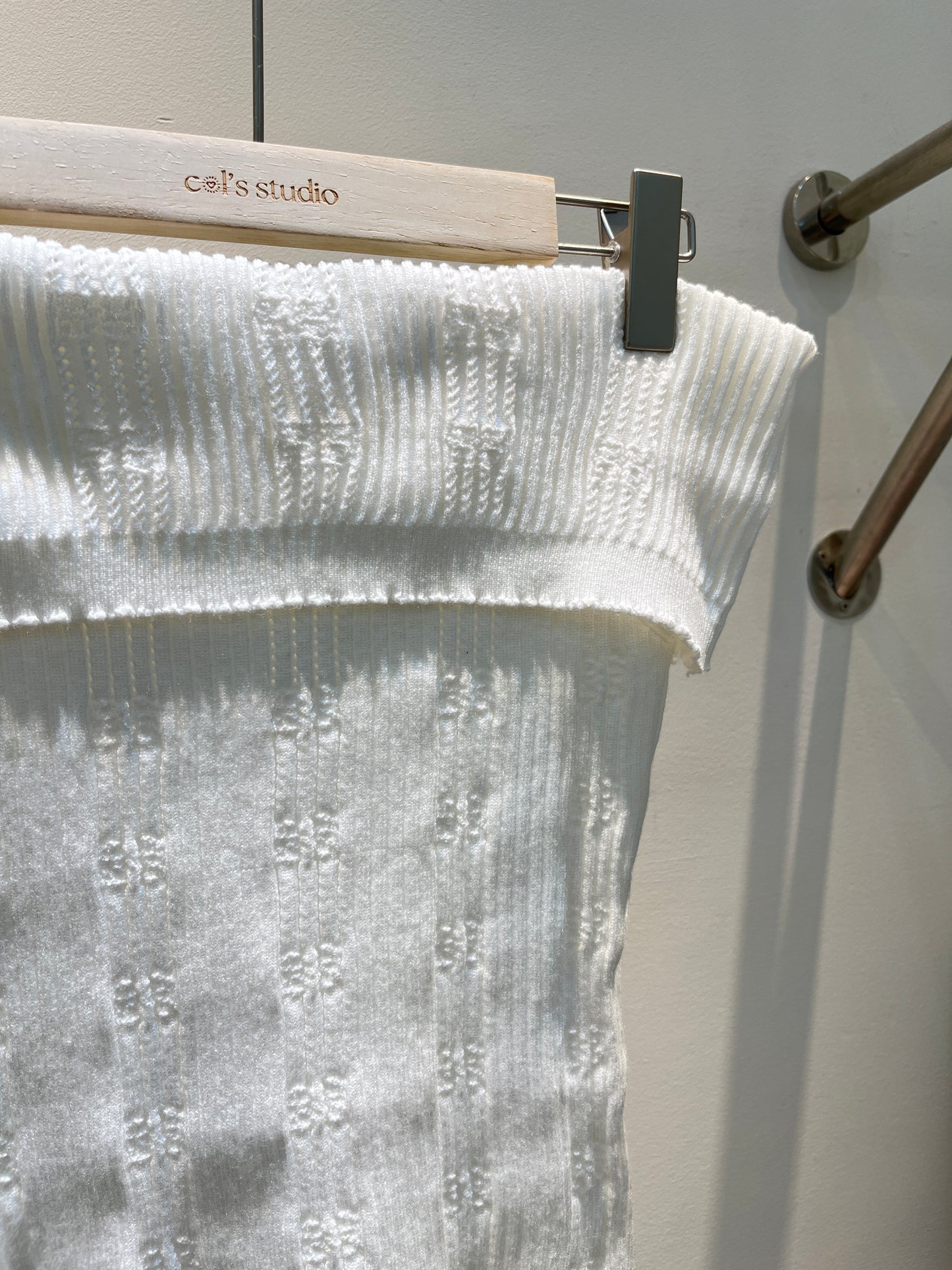 KNITTED OFF SHOULDER TOP