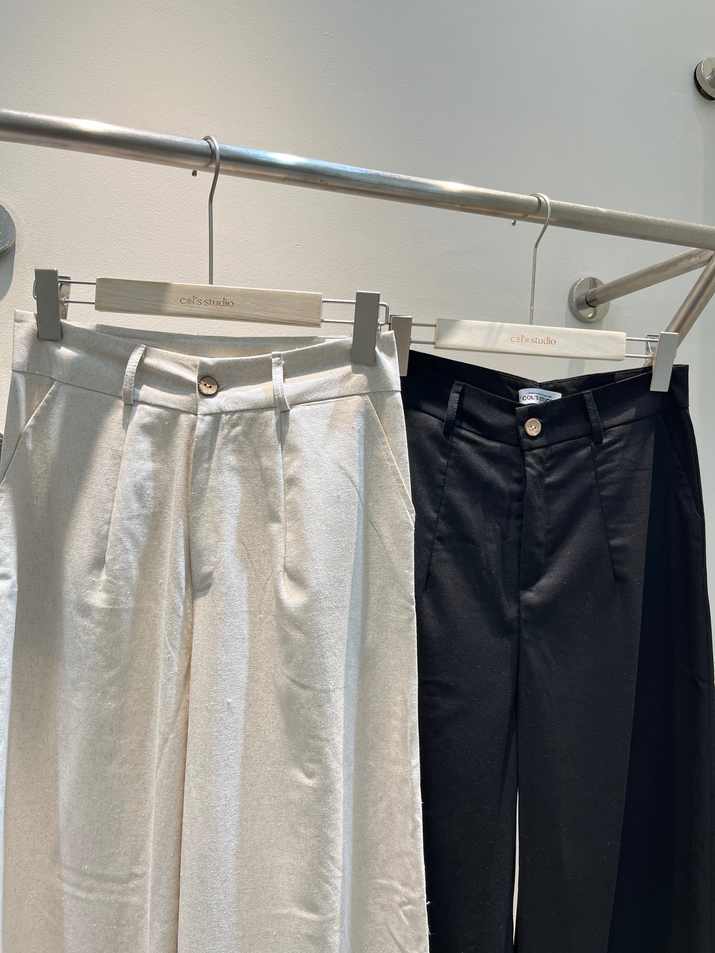 BUTTONED LINEN BOTTOMS